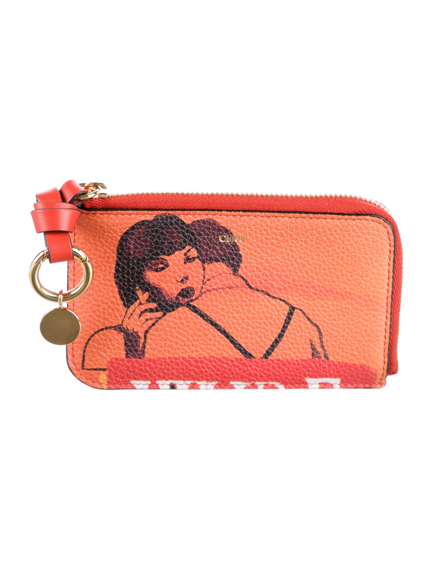 Chloé Leather Graphic Print Wallet