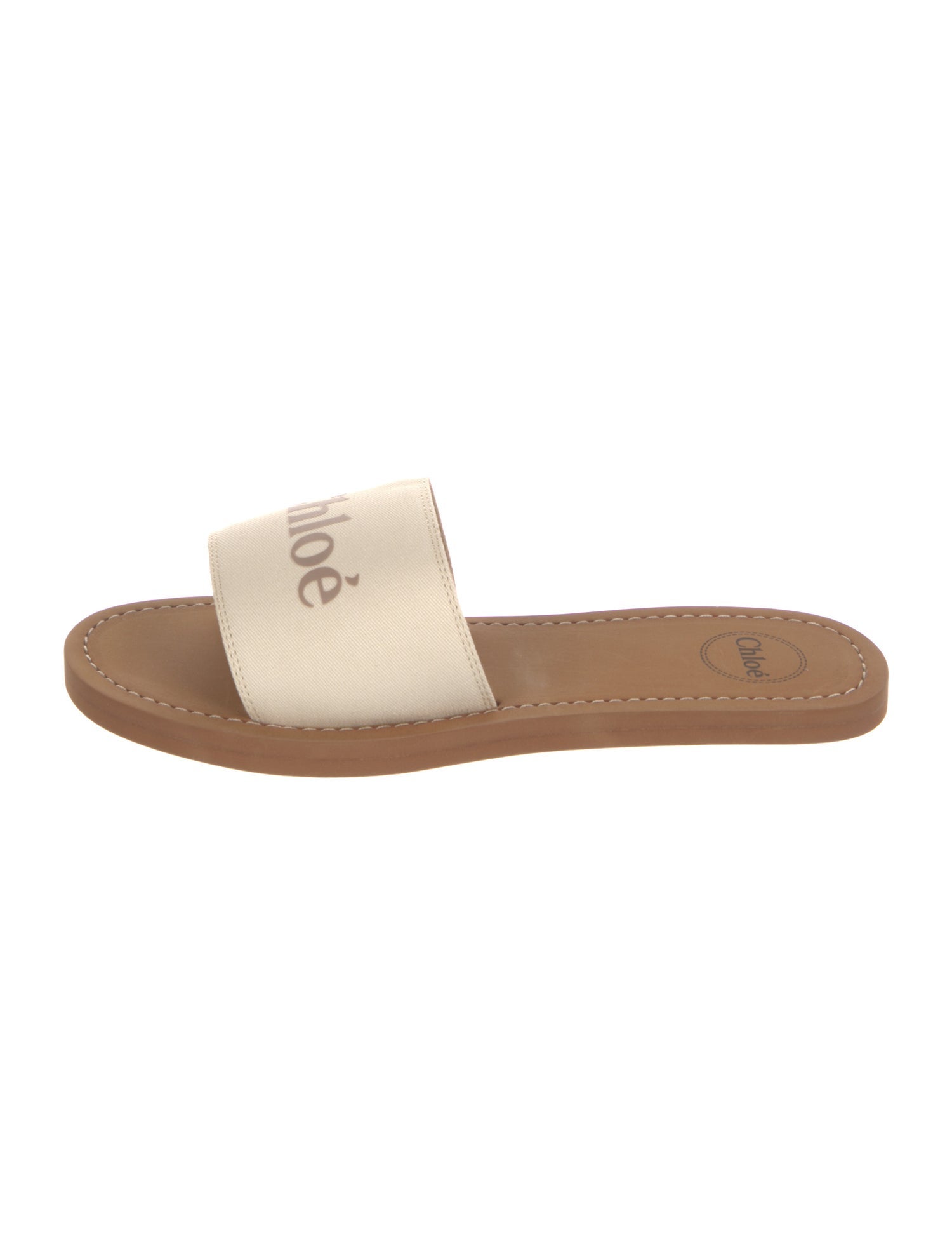 Chloé Girls' Woody Logo Slides