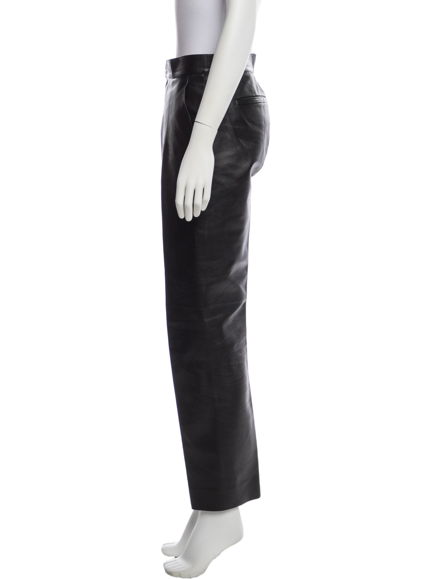 Chloé Lamb Leather Straight Leg Pants