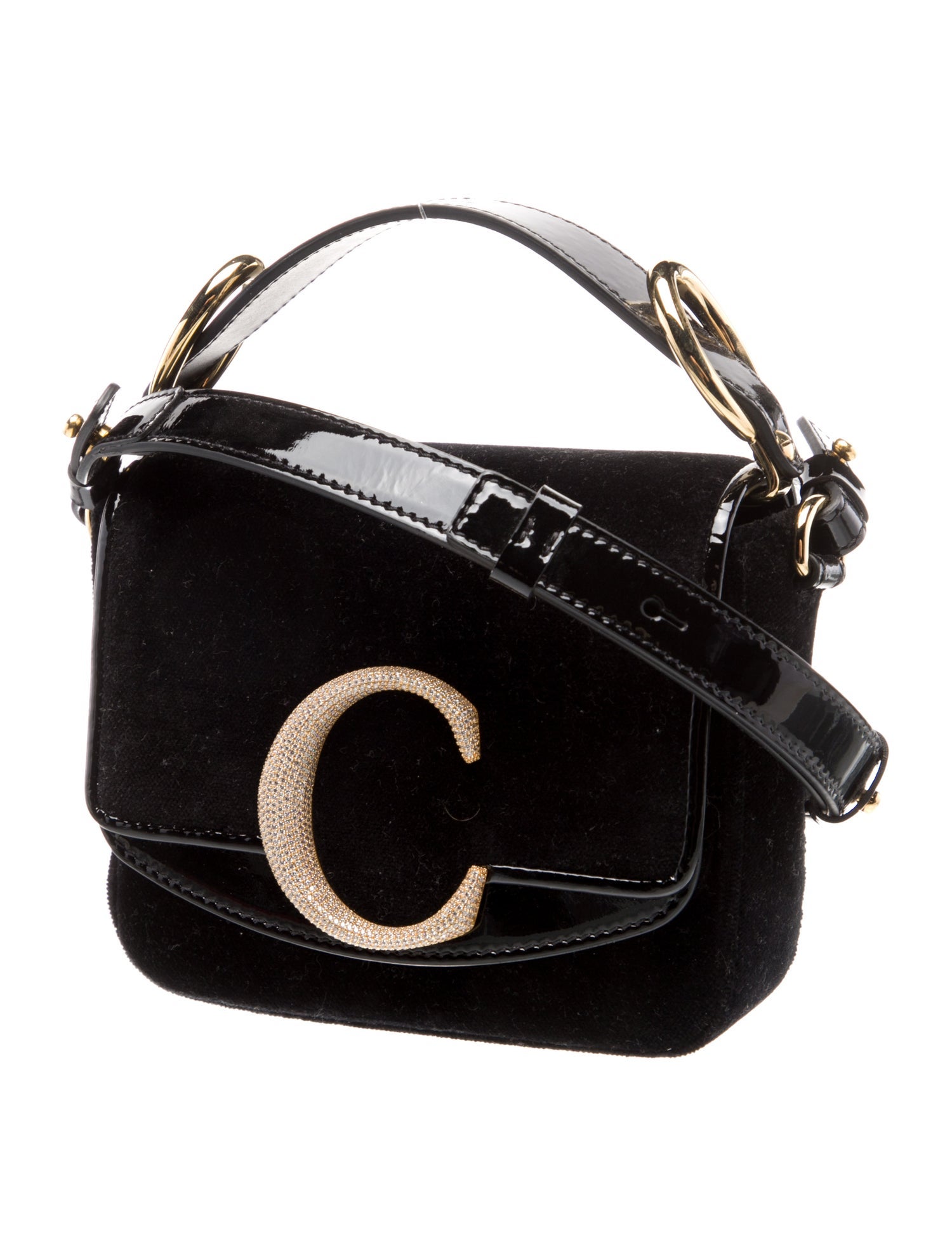 Chloé Velvet Top Handle Bag