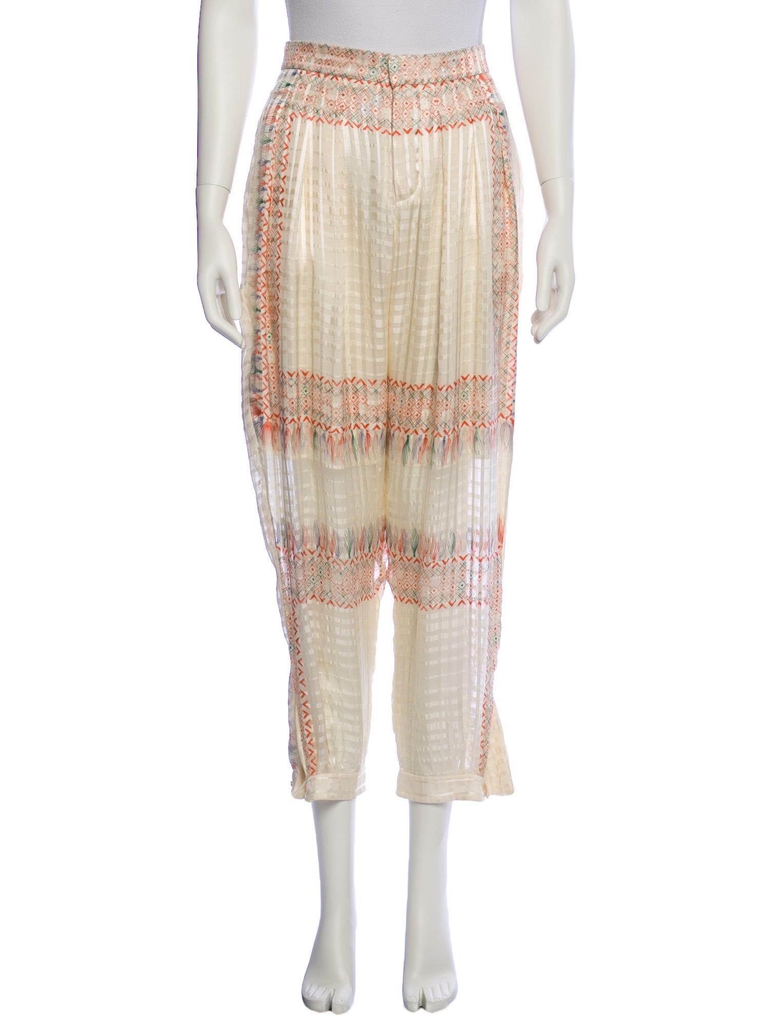 Chloé Silk Straight Leg Pants