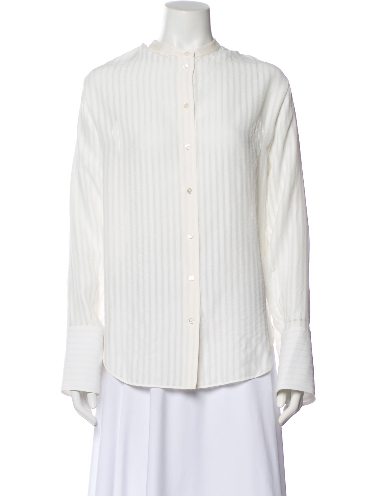 Chloé Striped Long Sleeve Blouse