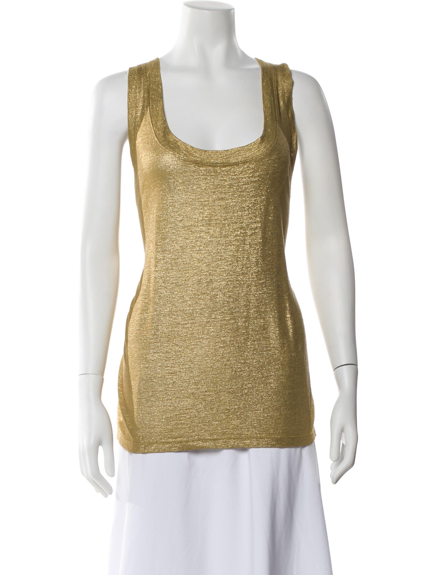 Chloé Linen Scoop Neck Top