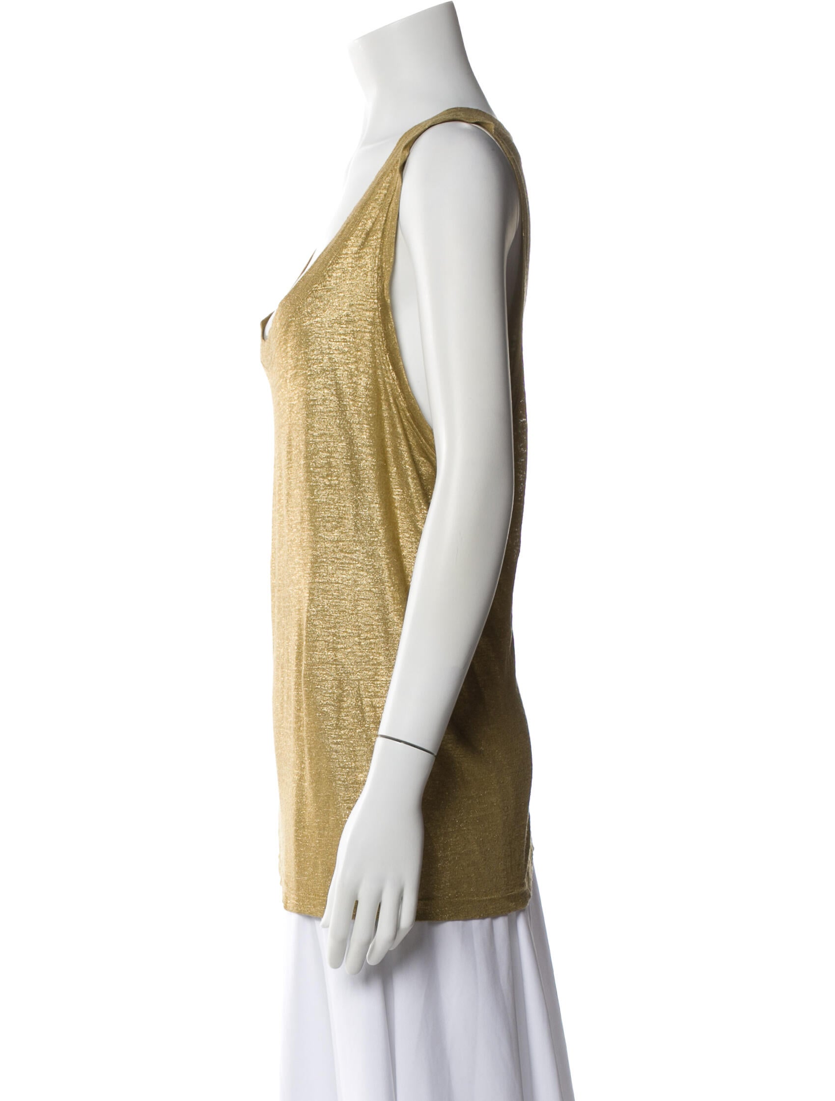Chloé Linen Scoop Neck Top