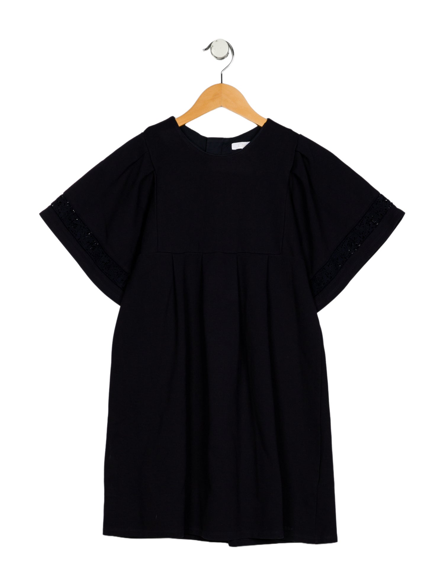 Chloé Girls' Pleated Short Sleeve Dress