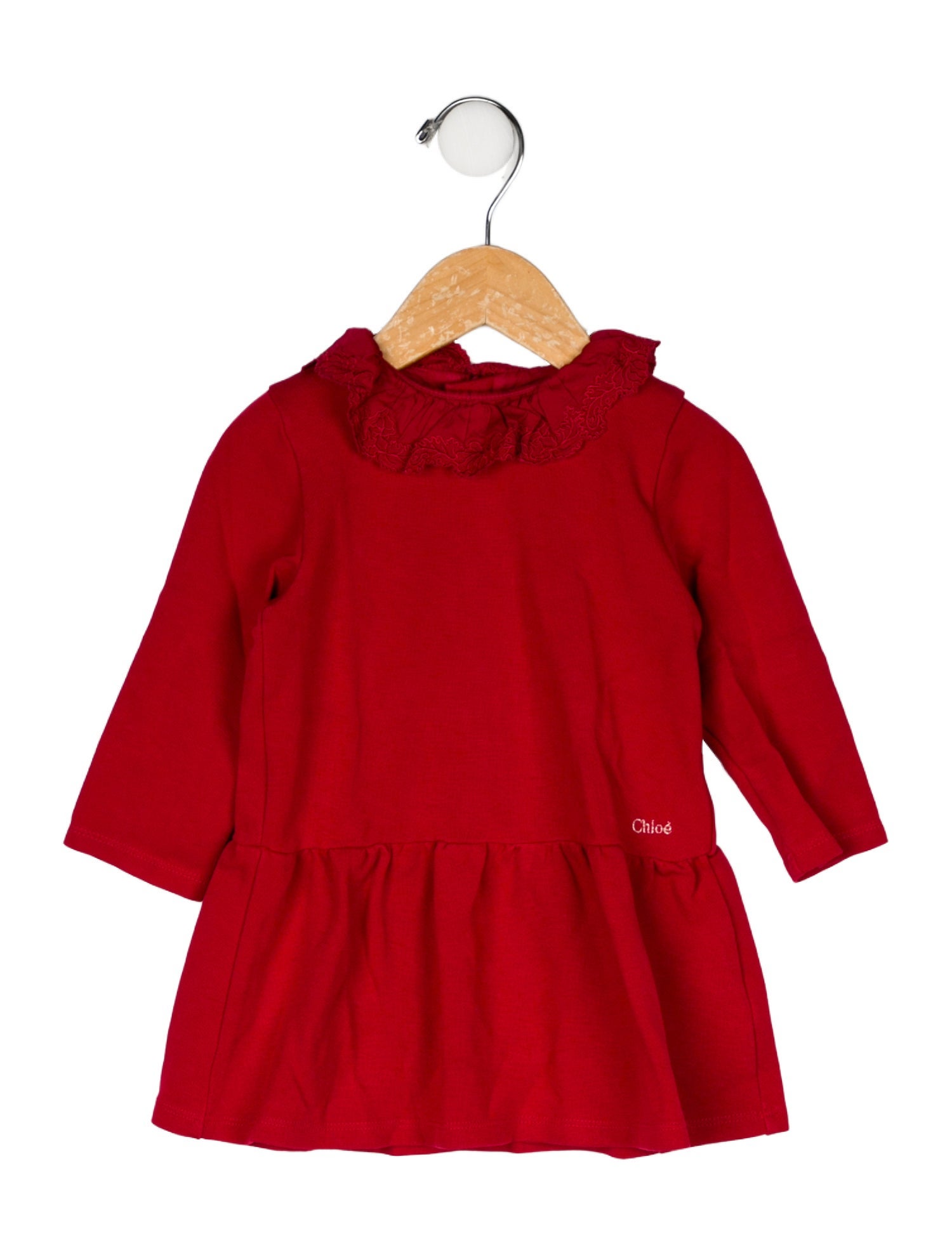 Chloé Infant Girls' Embroidered Accent Long Sleeve Dress
