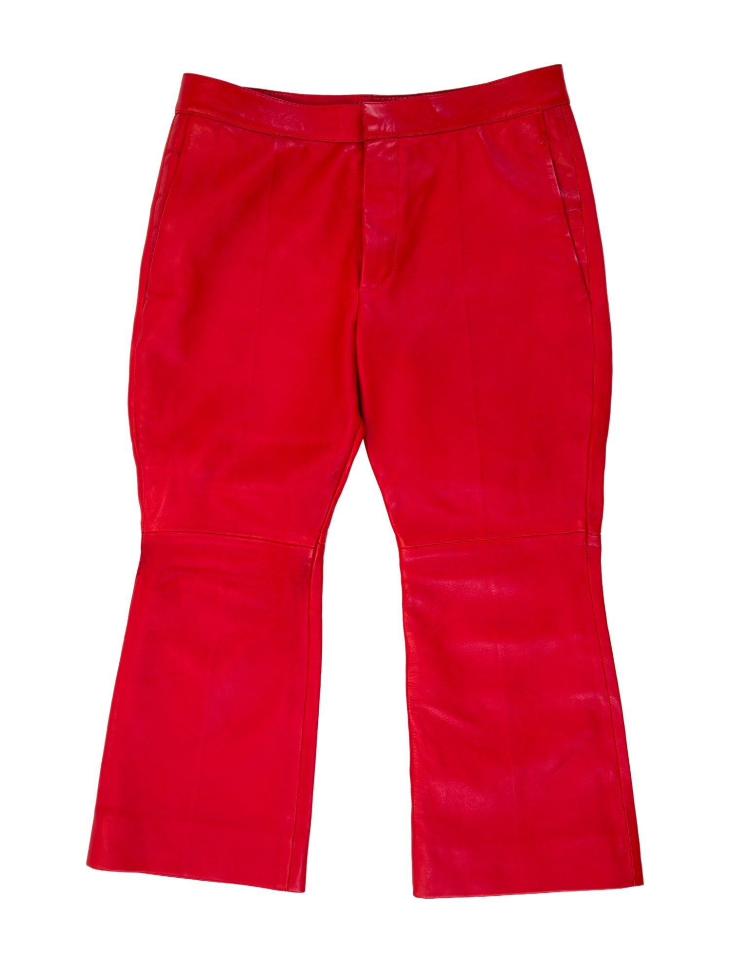 Chloé Lamb Leather Straight Leg Pants