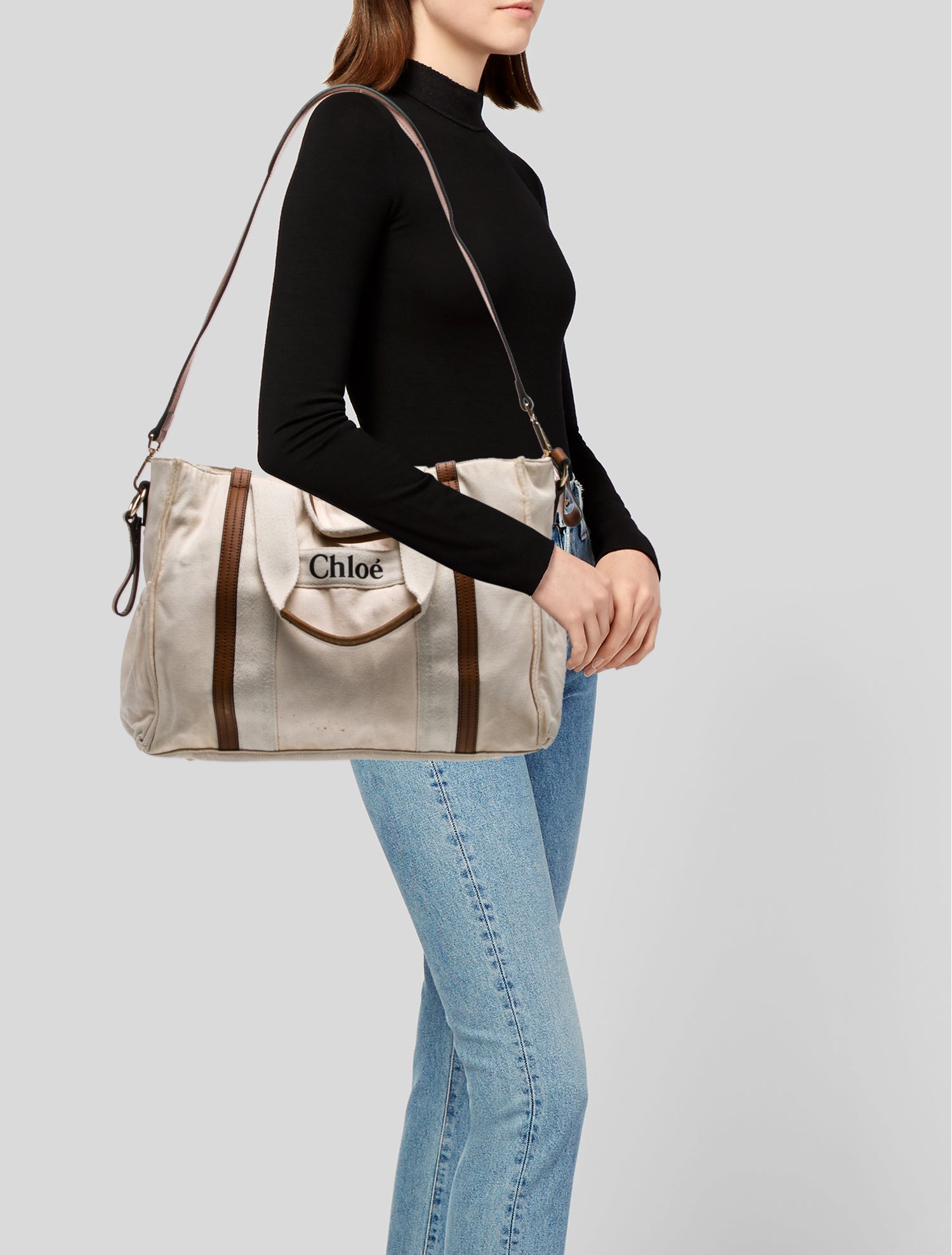 Chloé Leather Trim Diaper Bag