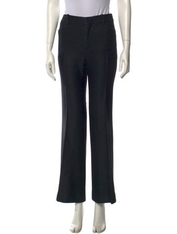 Pre-owned Chloé Silk Wide Leg Pants In Black