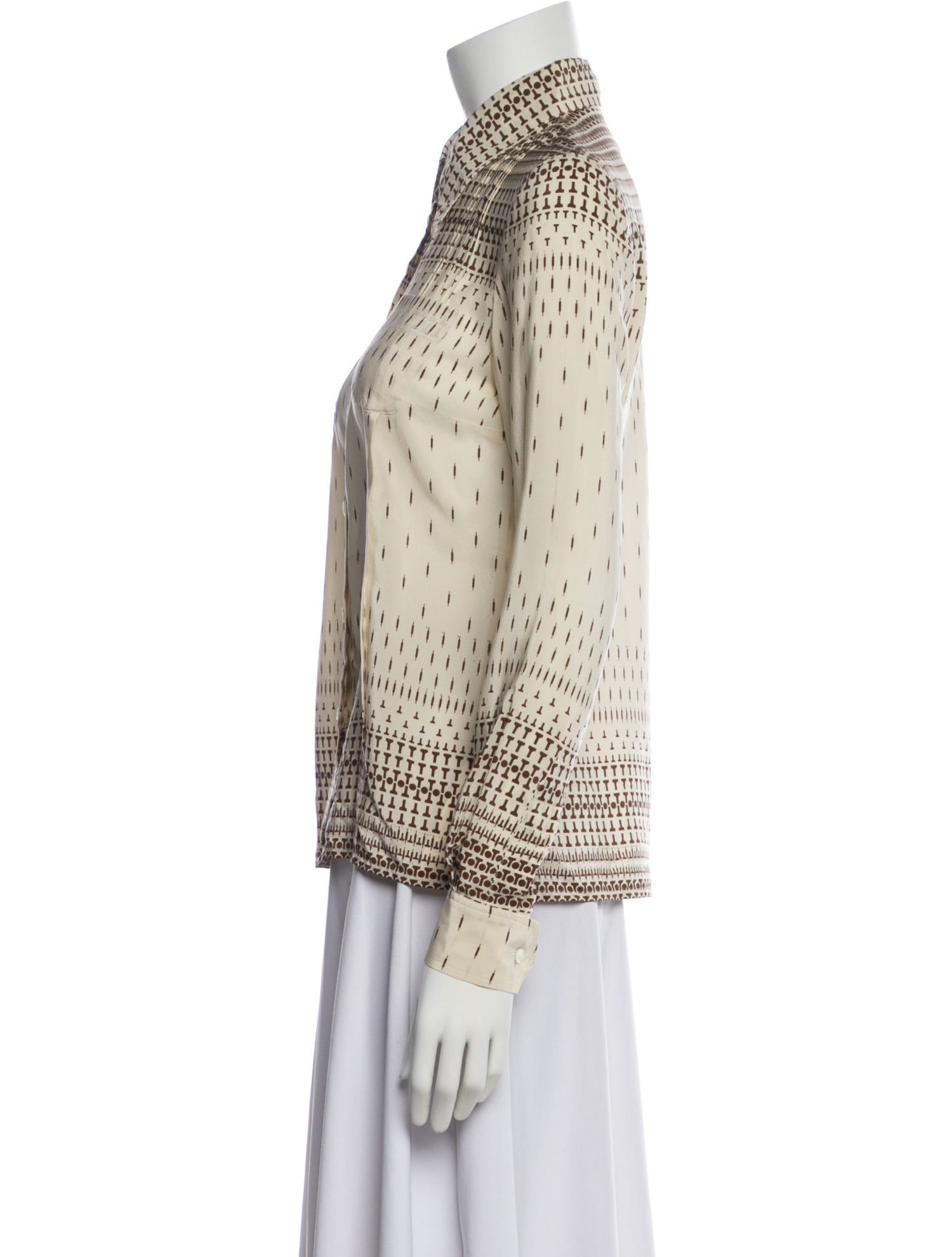 Chloé Vintage Silk Button-Up Top