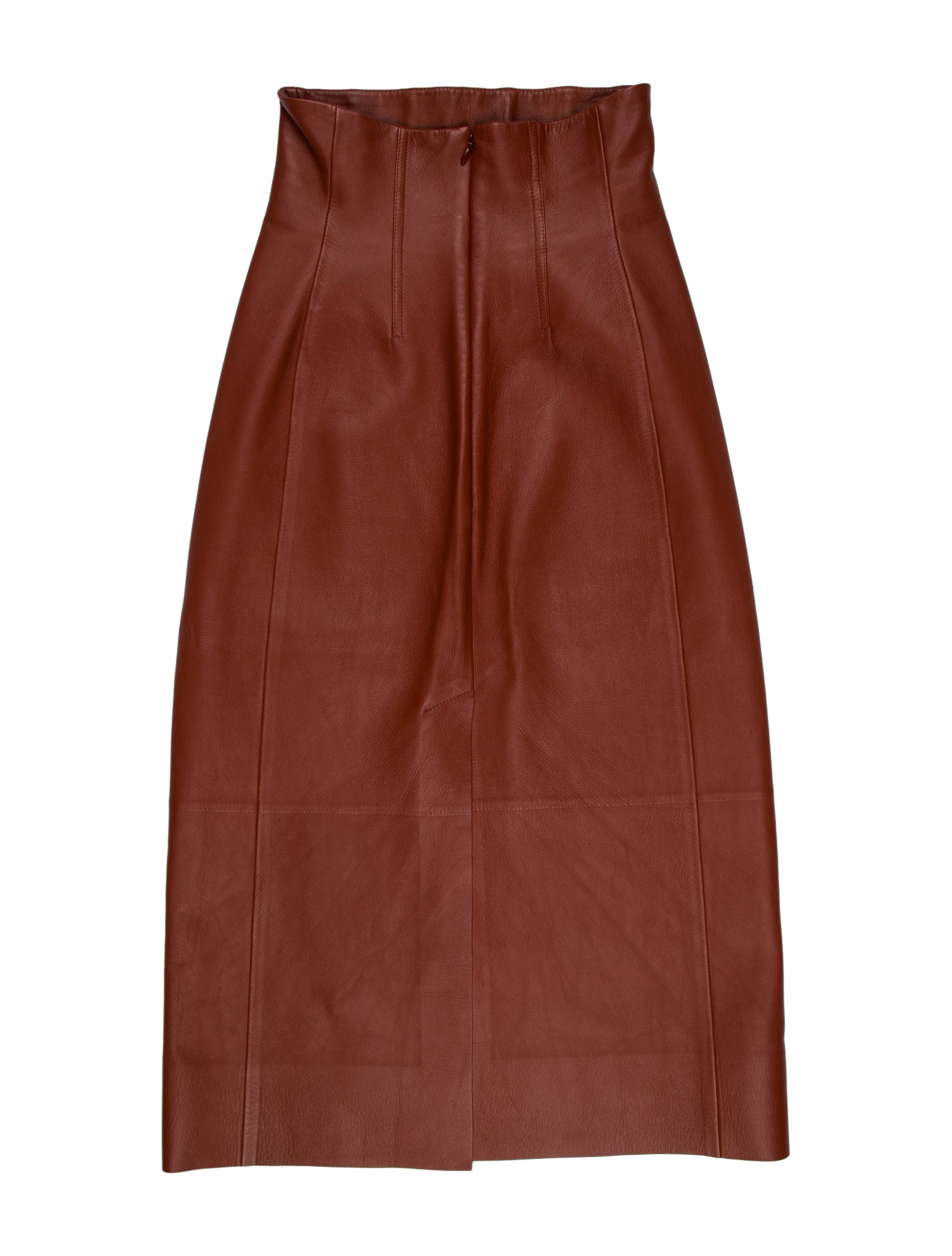 Chloé Lamb Leather Midi Length Skirt