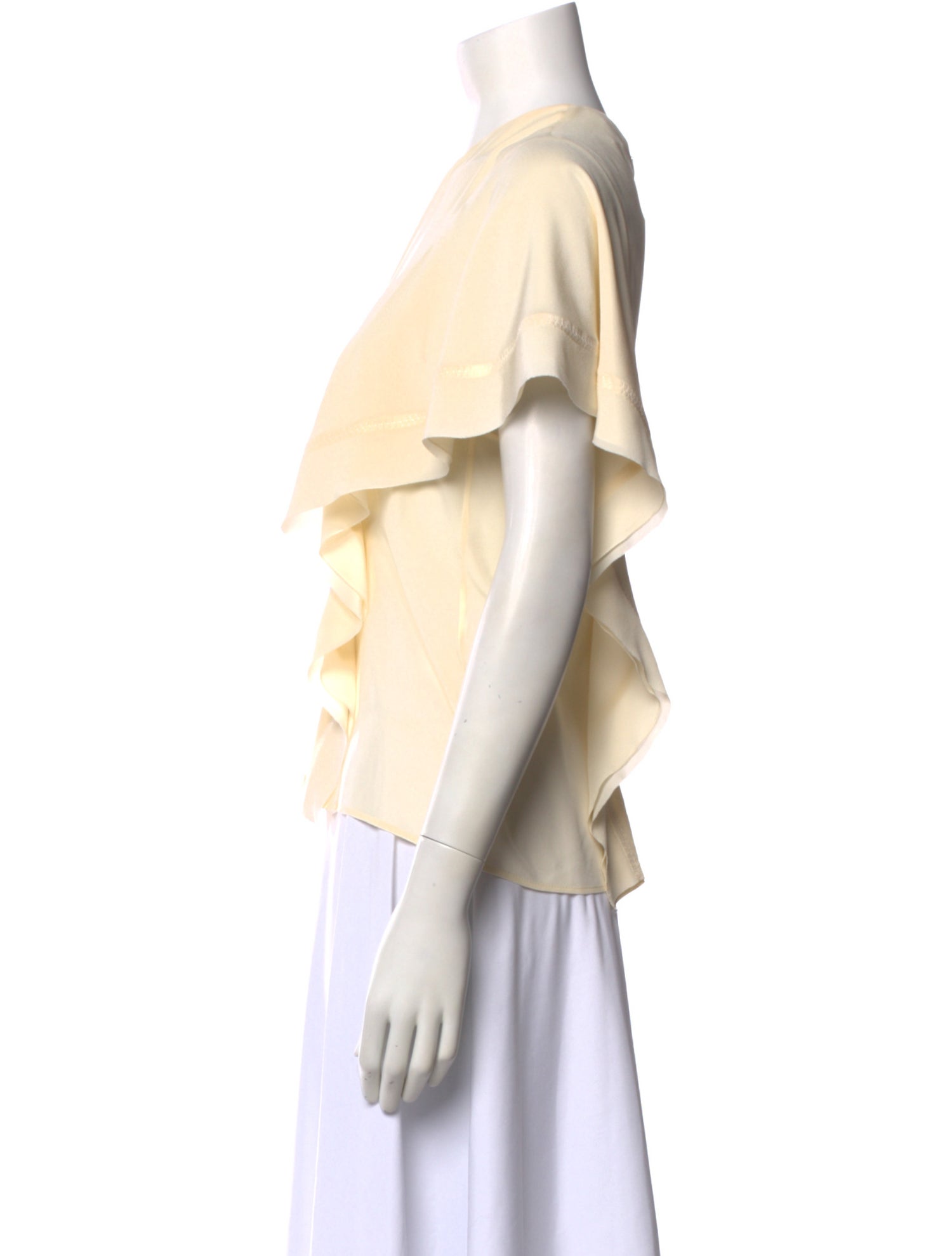 Chloé Bateau Neckline Short Sleeve Blouse