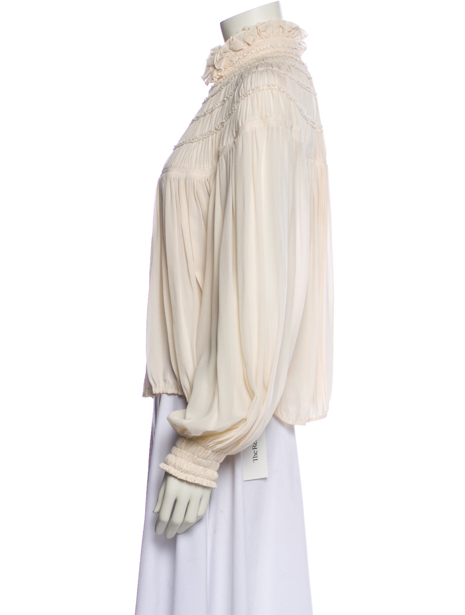 Chloé Silk Mock Neck Blouse