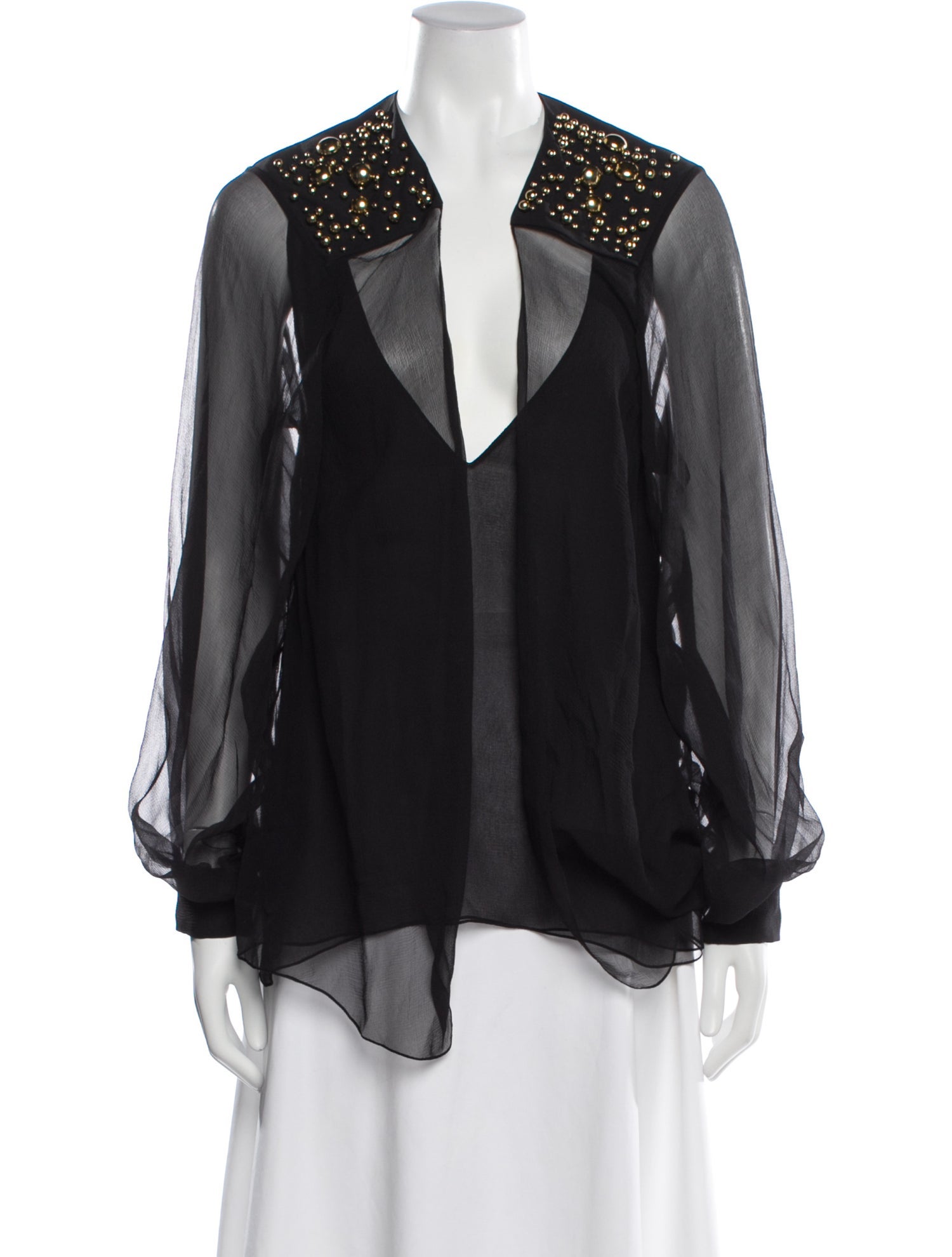 Chloé Silk Long Sleeve Blouse