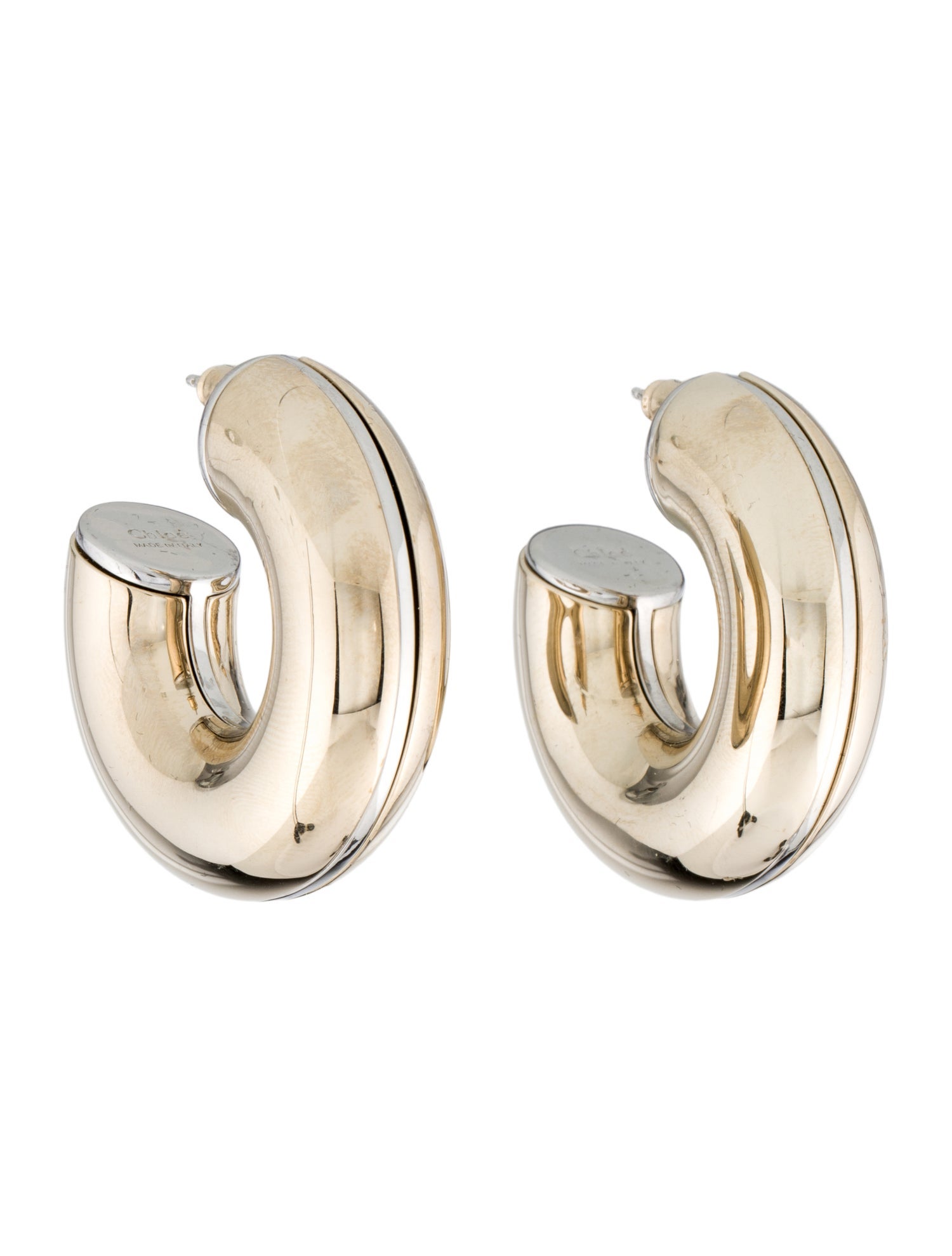Chloé Nancy Two-Tone Hoop Earrings