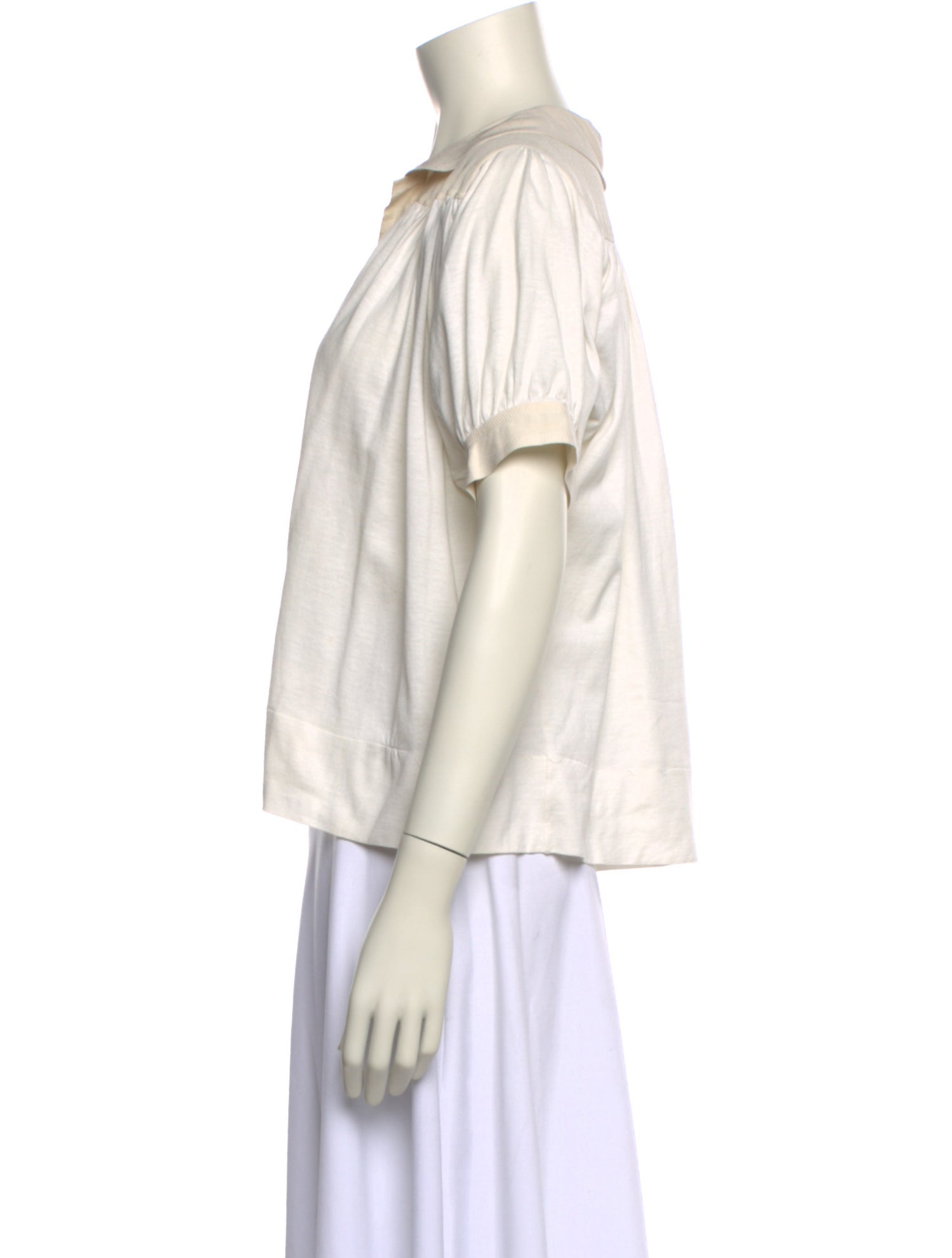 Chloé V-Neck Short Sleeve Blouse