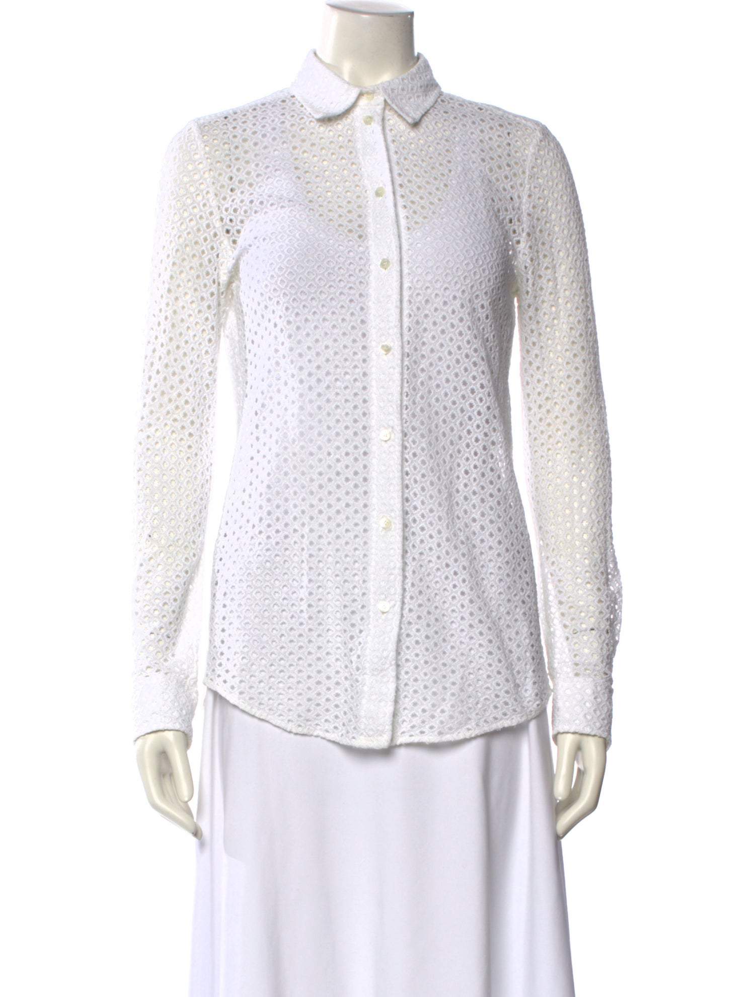 Chloé Patterned Long Sleeve Button-Up Top
