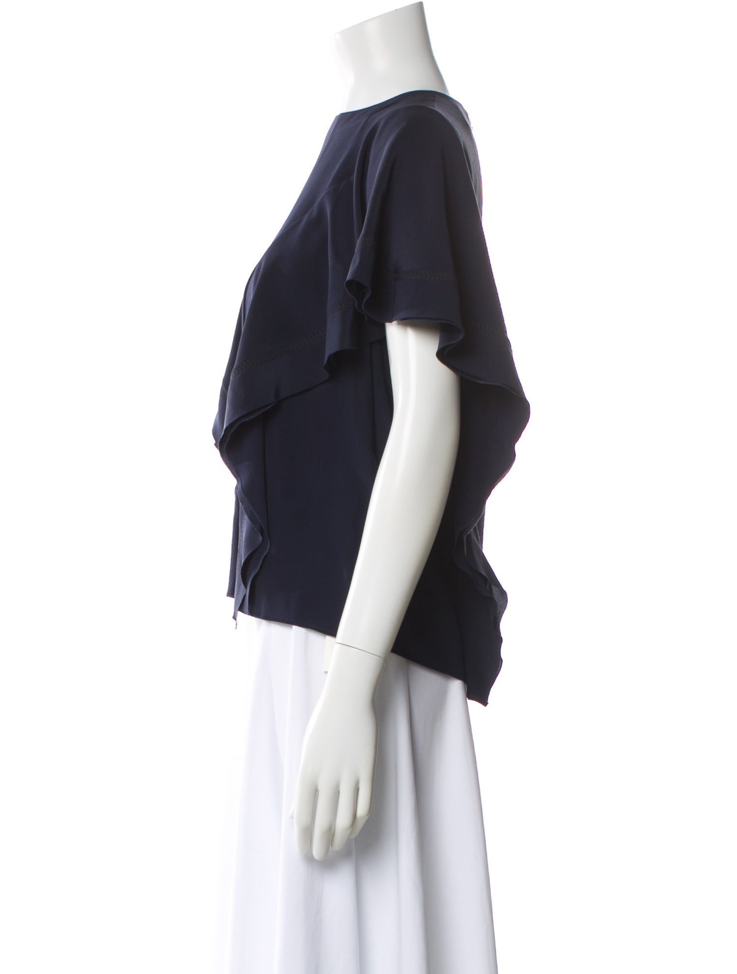 Chloé Silk Crew Neck Top