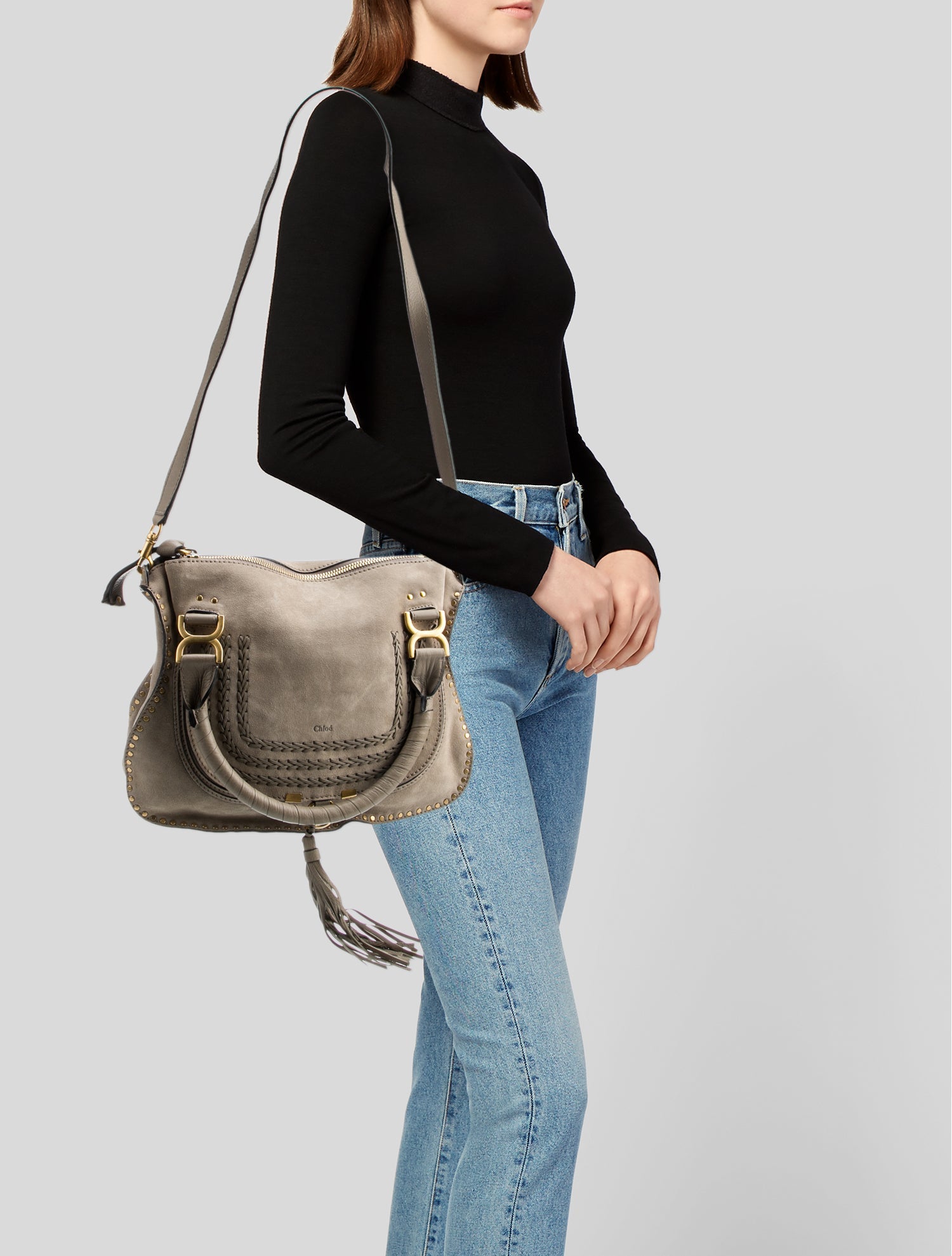 Chloé Suede Marcie Shoulder Bag Medium