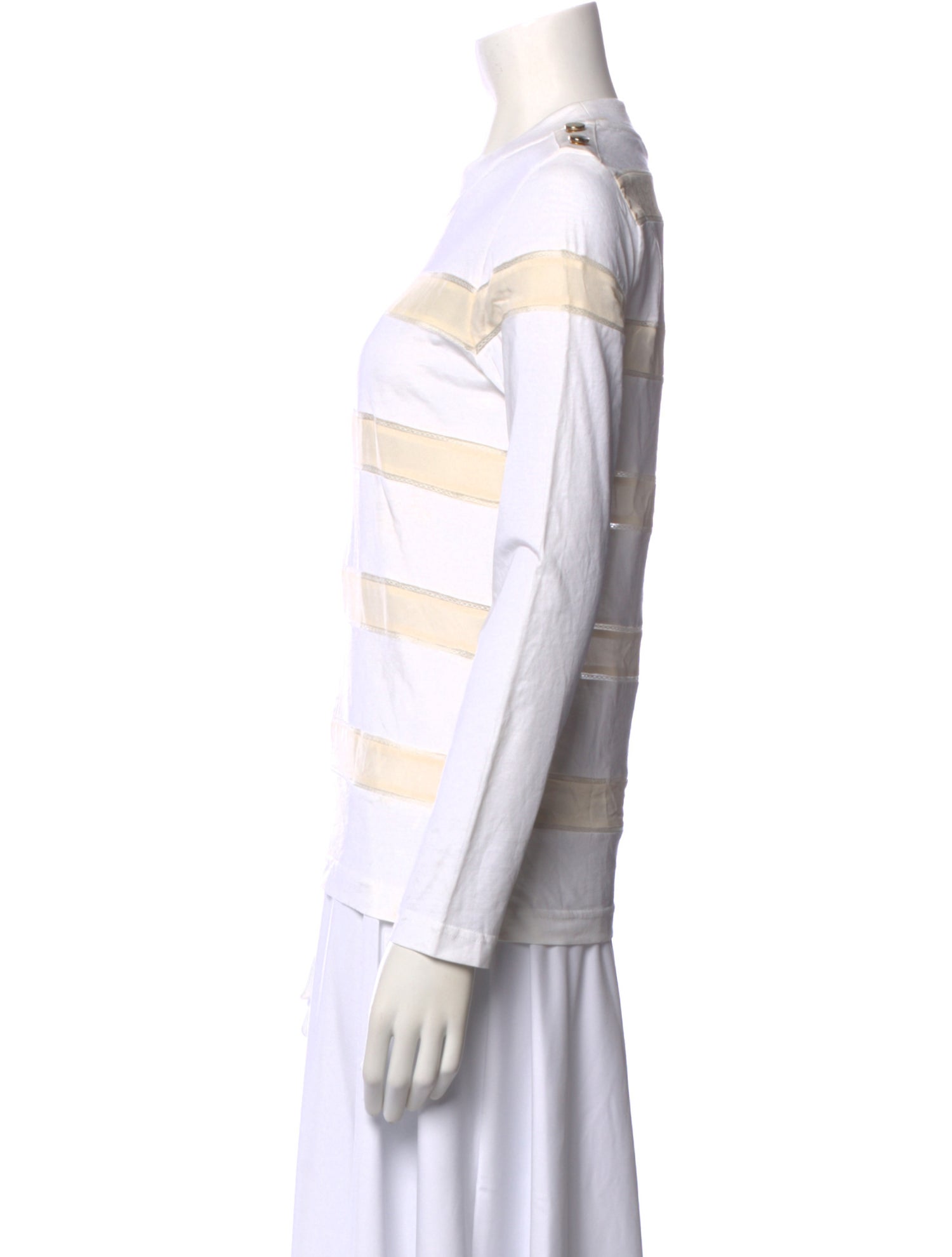 Chloé Striped Crew Neck Top