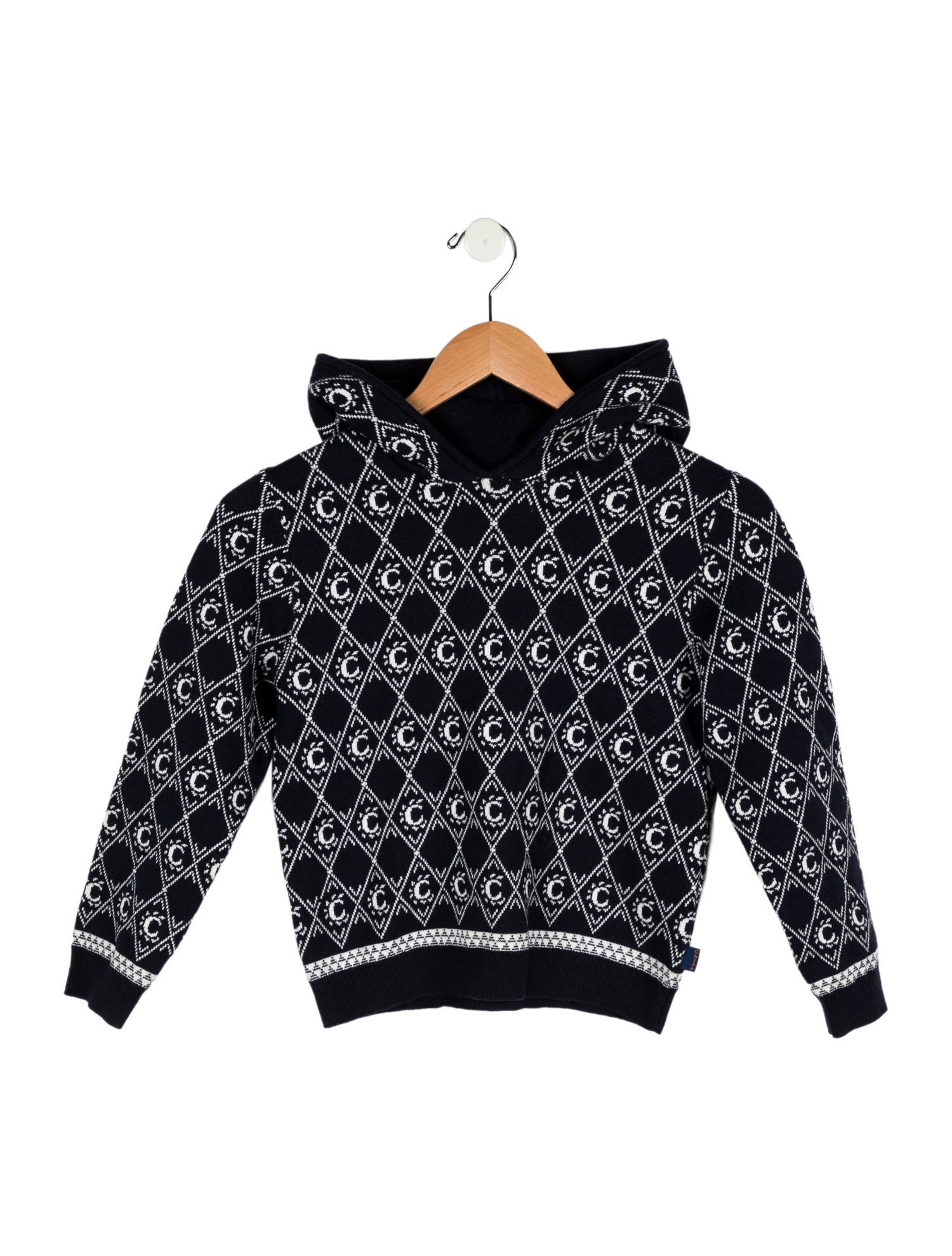 Chloé Girls' Knitted Logo Print Hoodie