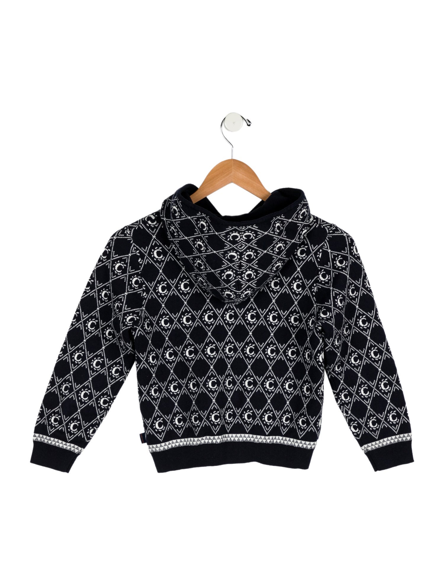 Chloé Girls' Knitted Logo Print Hoodie