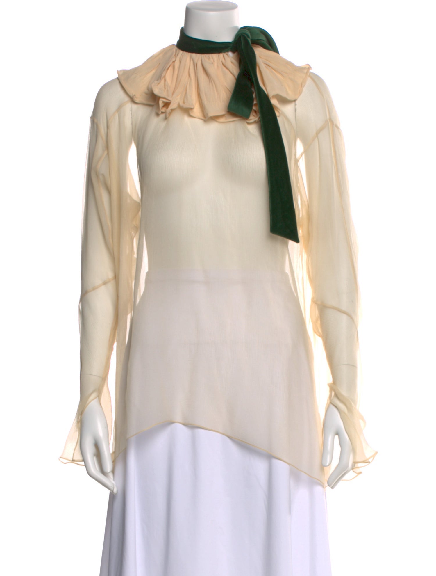 Chloé Silk Tie Neck Blouse