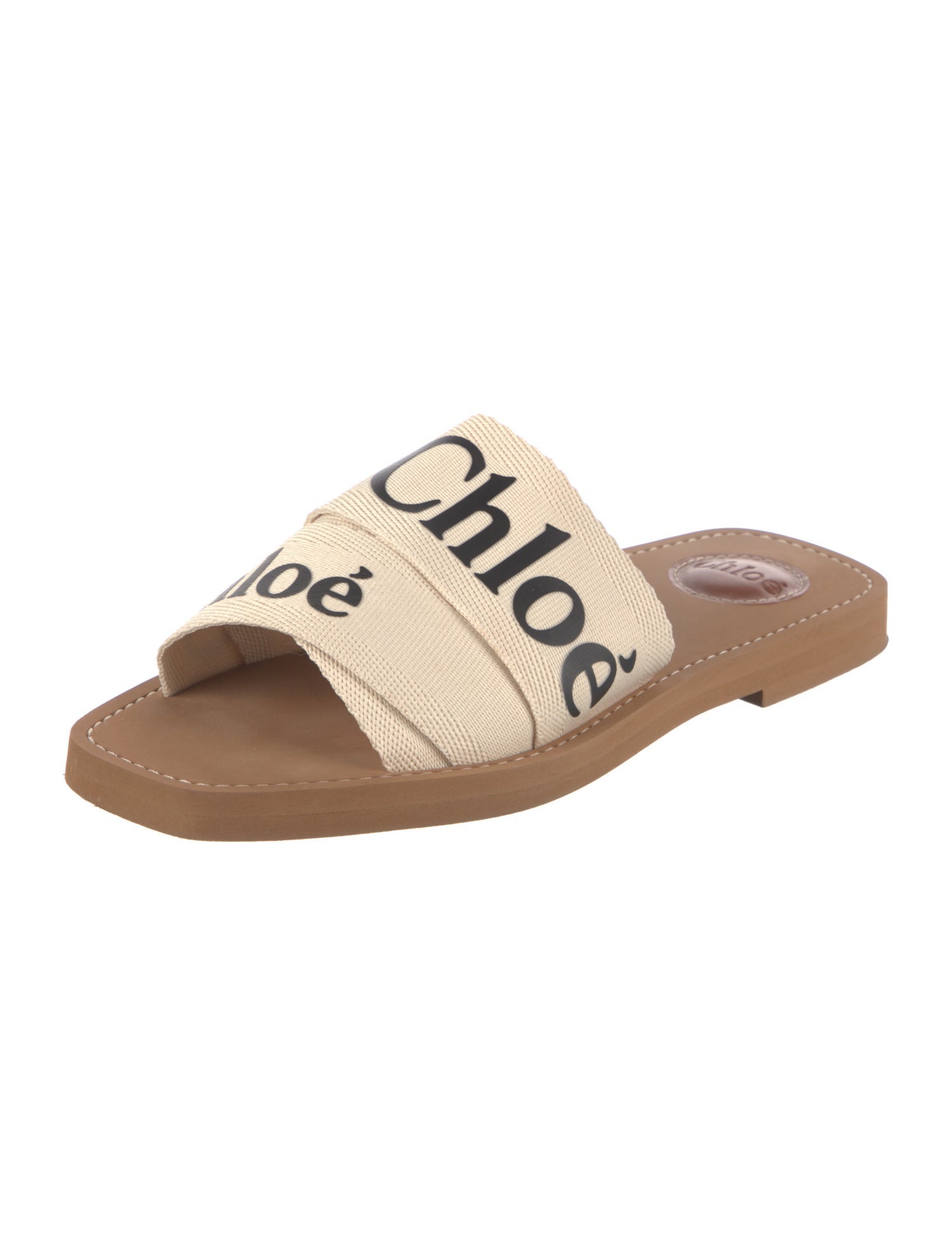 Chloé Canvas Graphic Print Slides