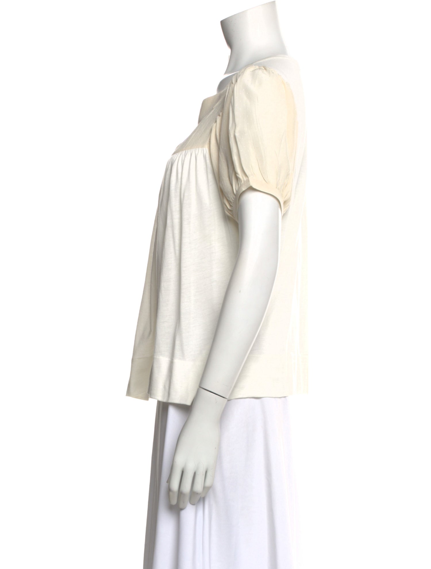 Chloé Silk Square Neckline Blouse