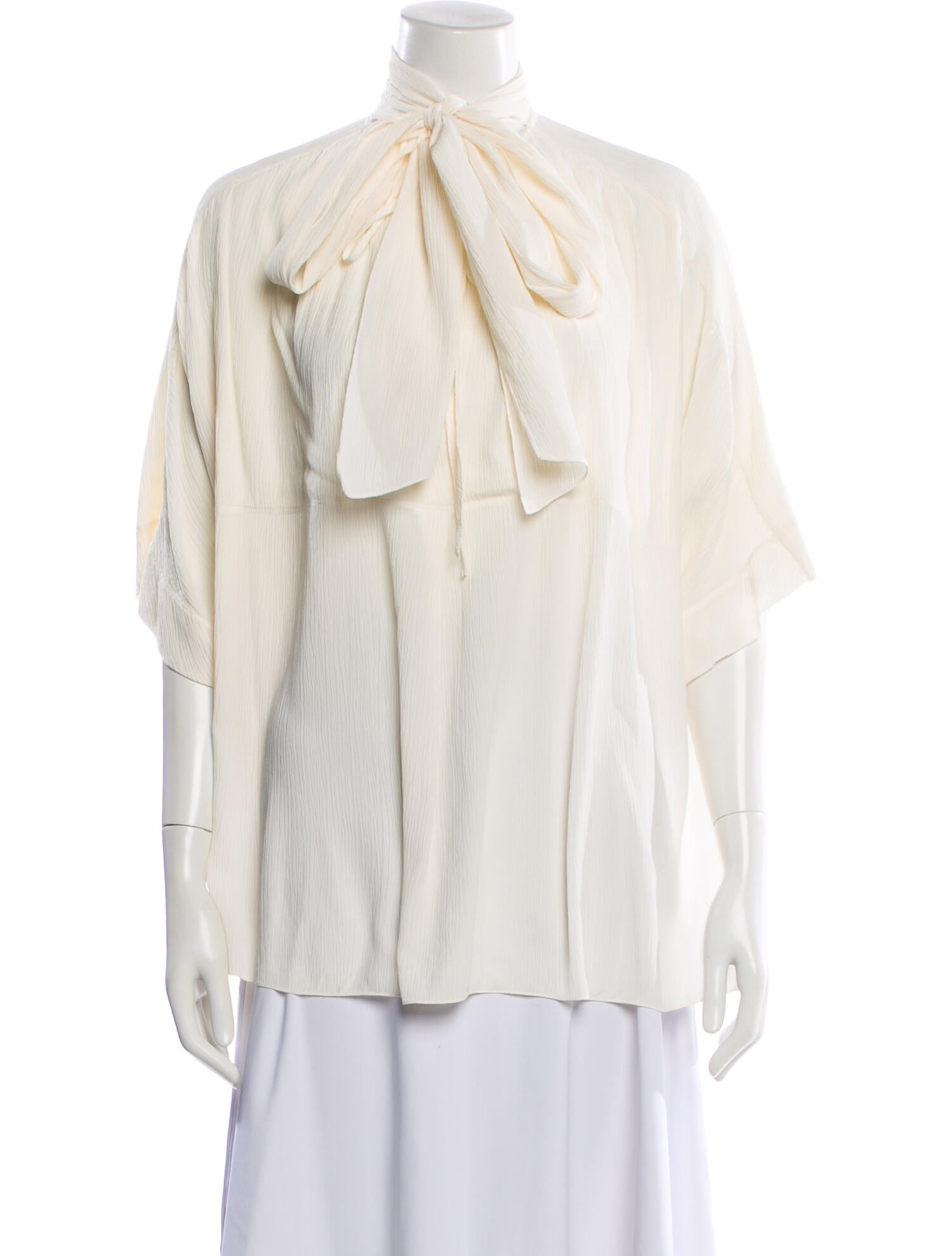 Chloé Silk Tie Neck Blouse
