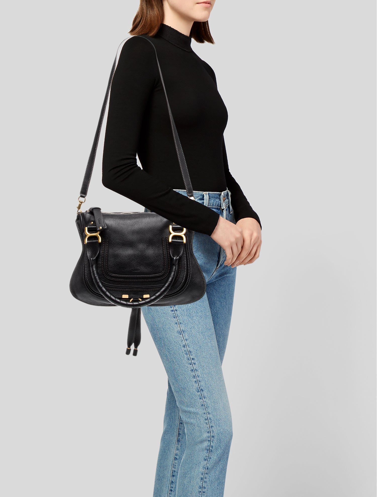 Chloé Leather Marcie Shoulder Bag Large