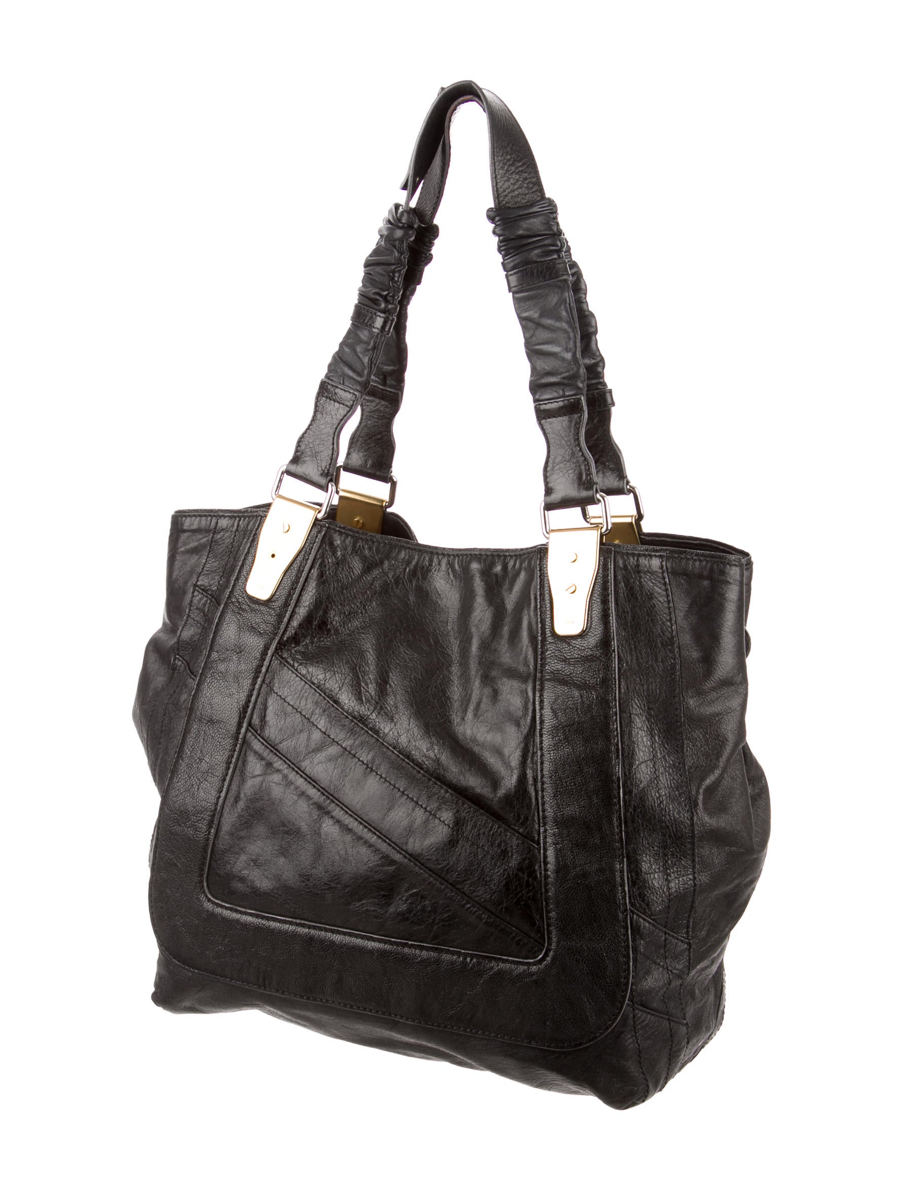 Chloé Distressed Leather Tote Handbags CHL37318 The RealReal