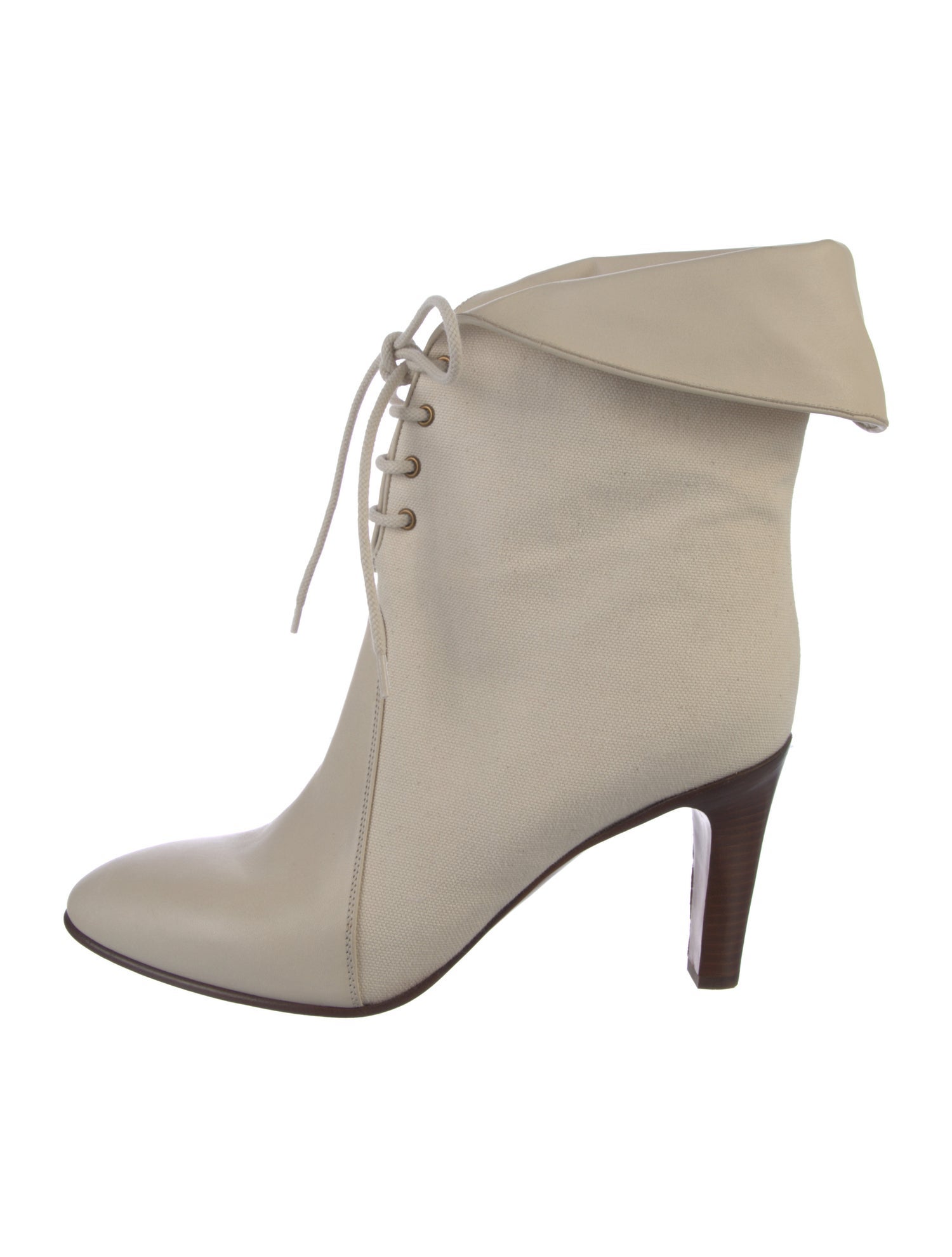 Chloé Canvas Lace-Up Boots