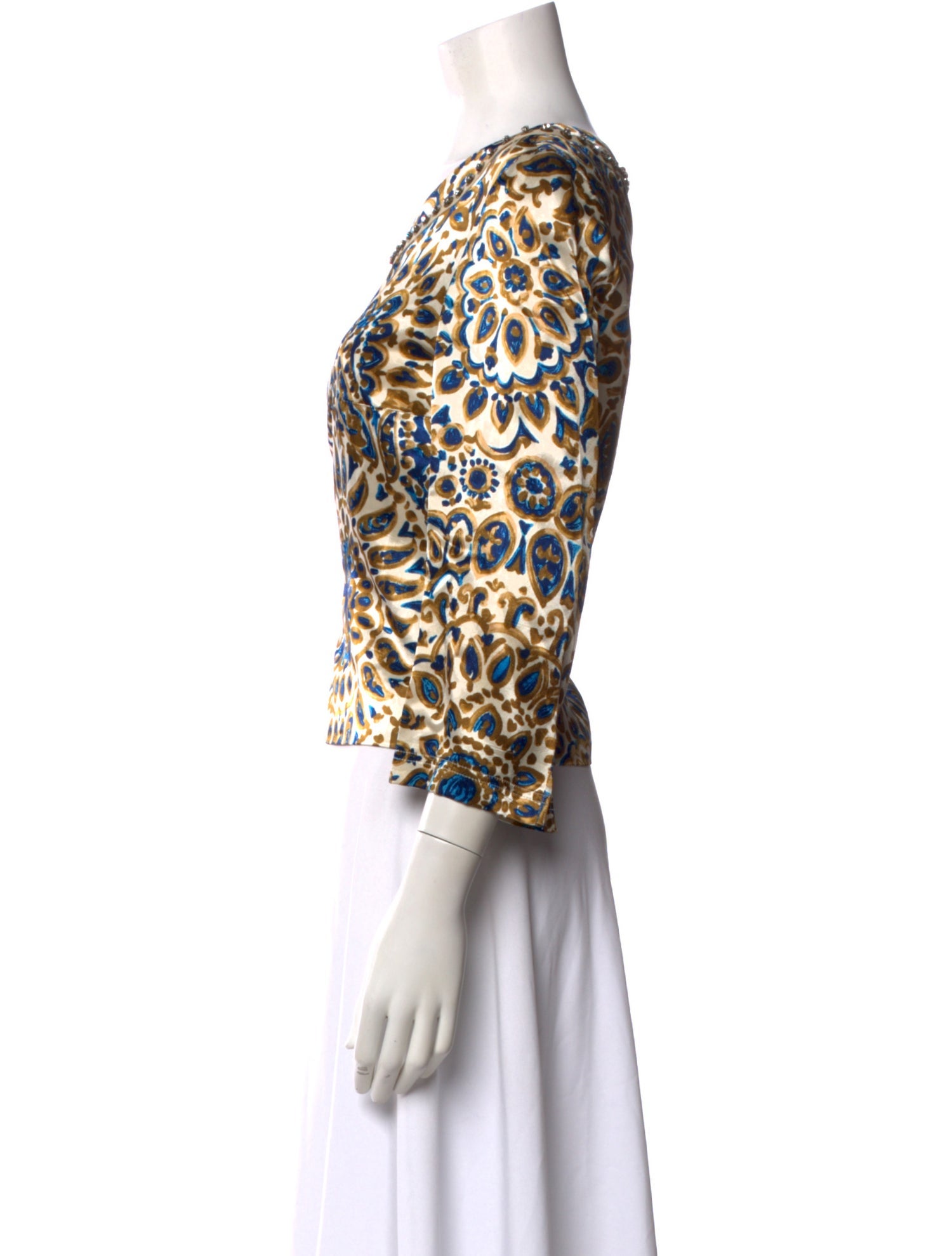 Chloé Paisley Print Crew Neck Blouse