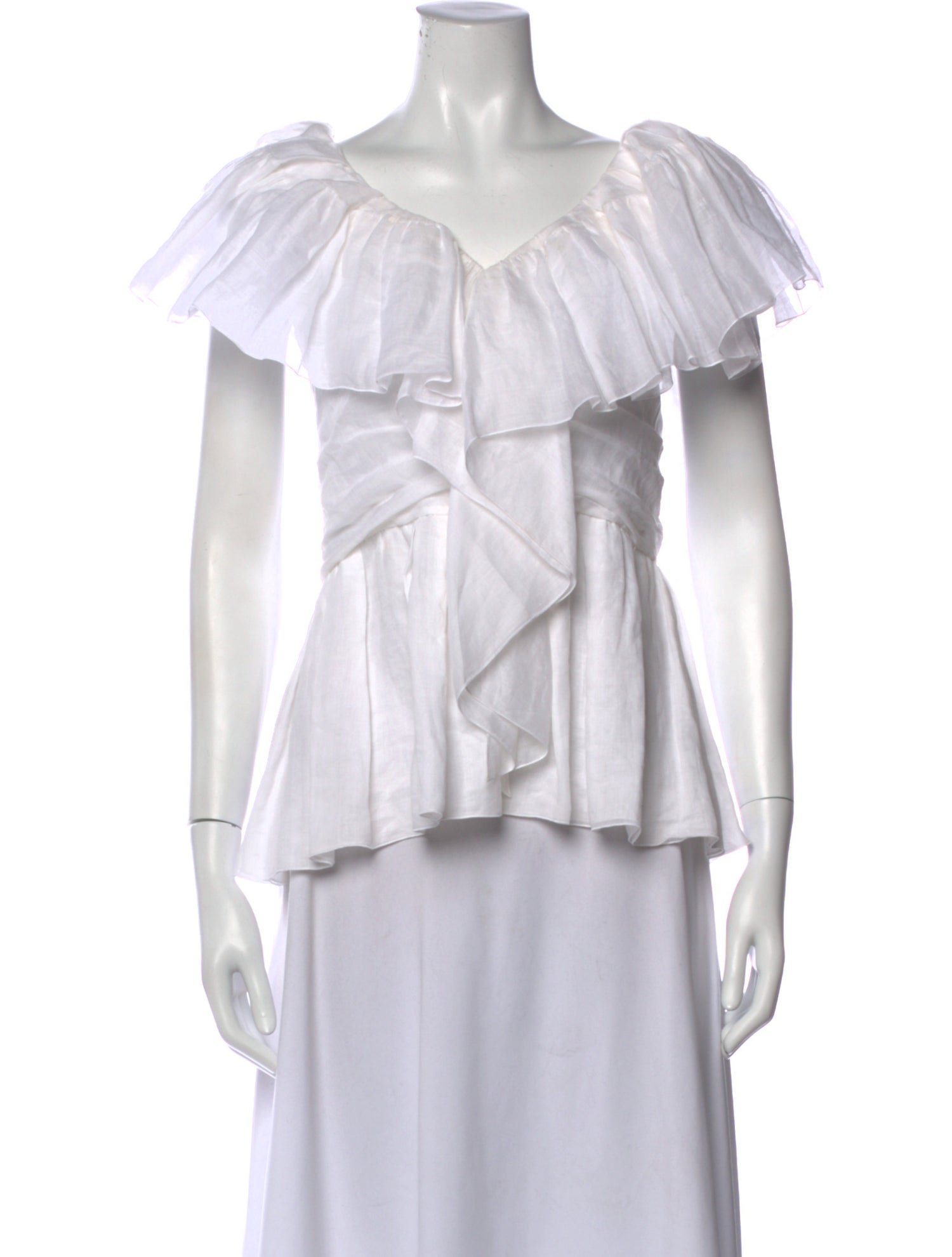 Chloé V-Neck Short Sleeve Blouse