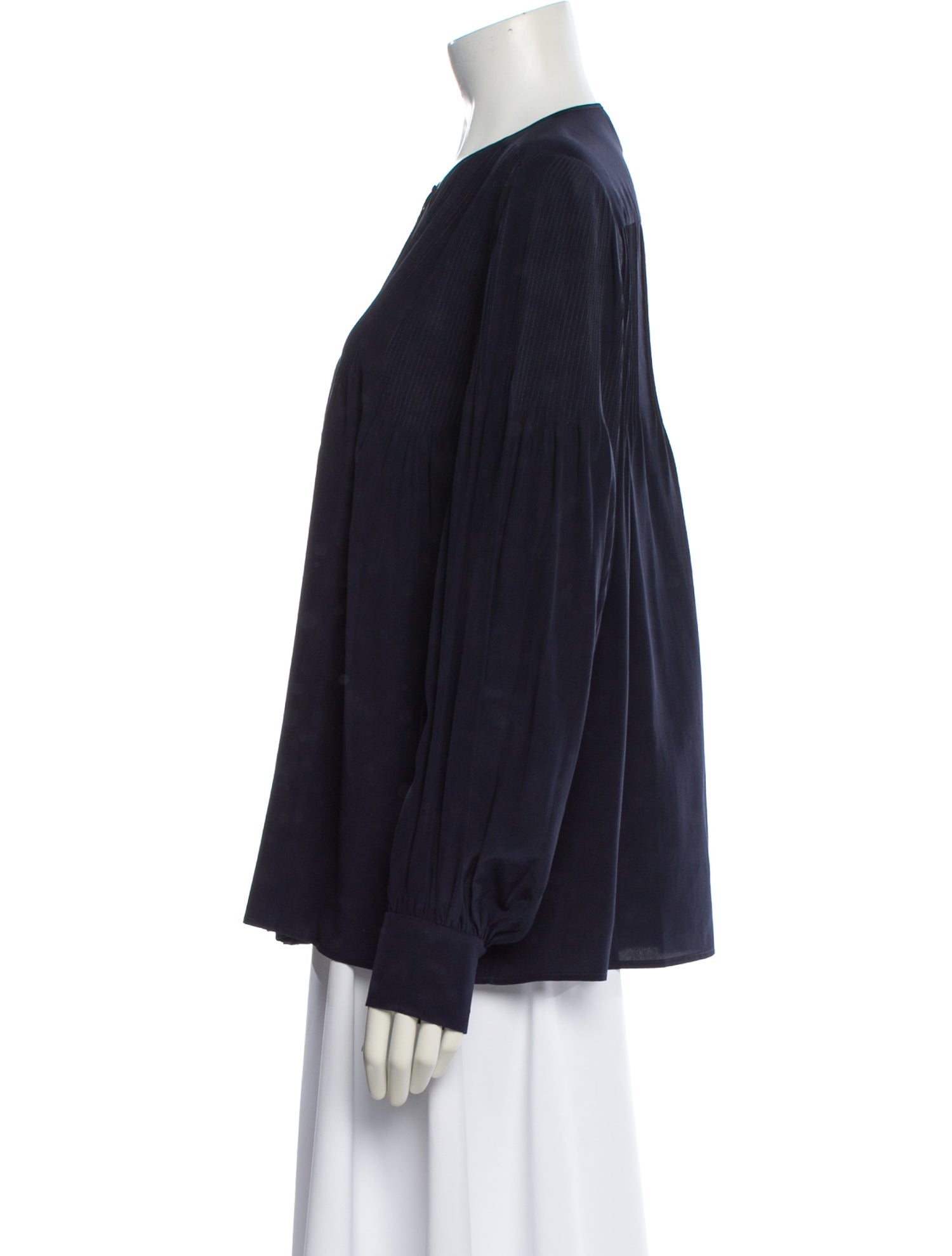 Chloé Silk Crew Neck Blouse