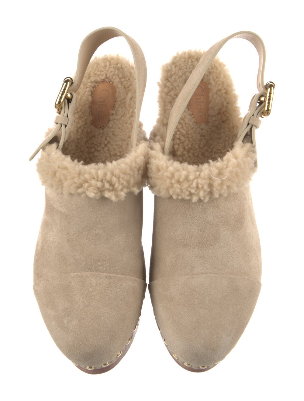 Chloé Suede Colorblock Pattern Slingback Pumps - image 3