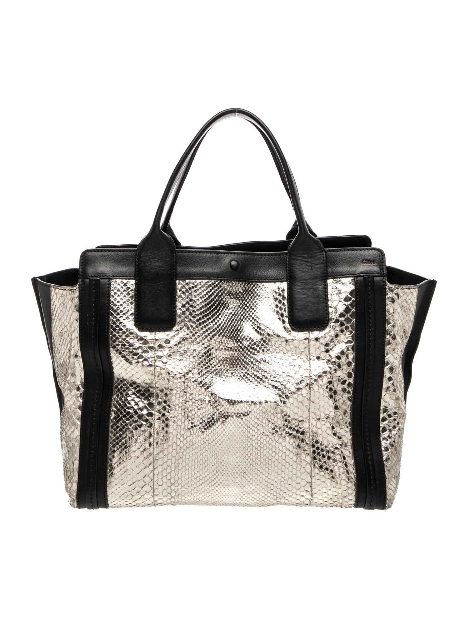 Chloé Embossed Leather Top Handle Bag