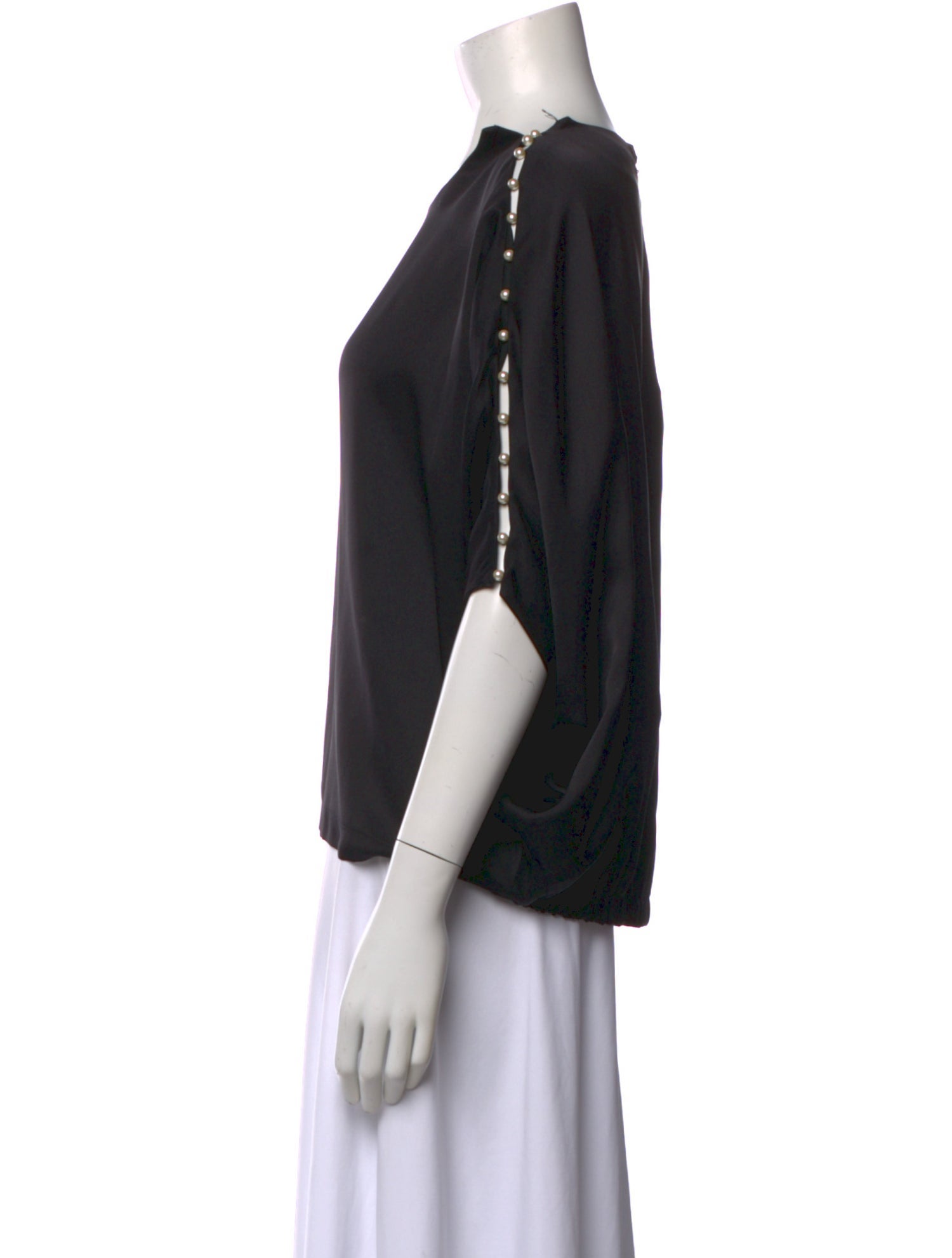 Chloé Silk Crew Neck Blouse