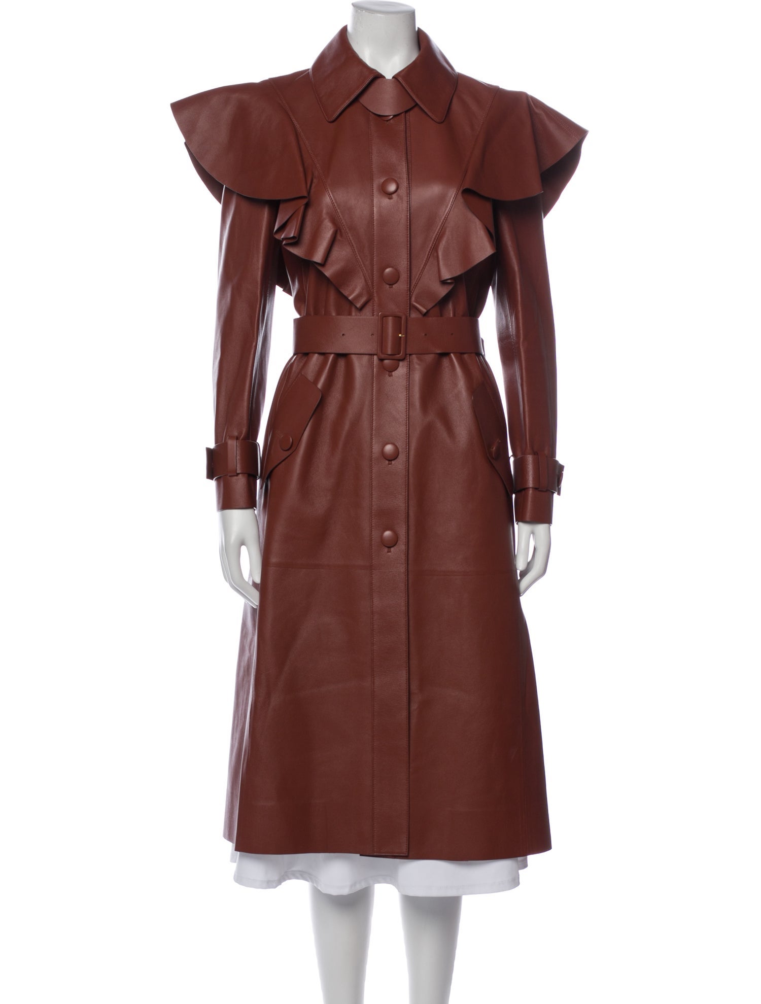 Chloé Lamb Leather Trench Coat