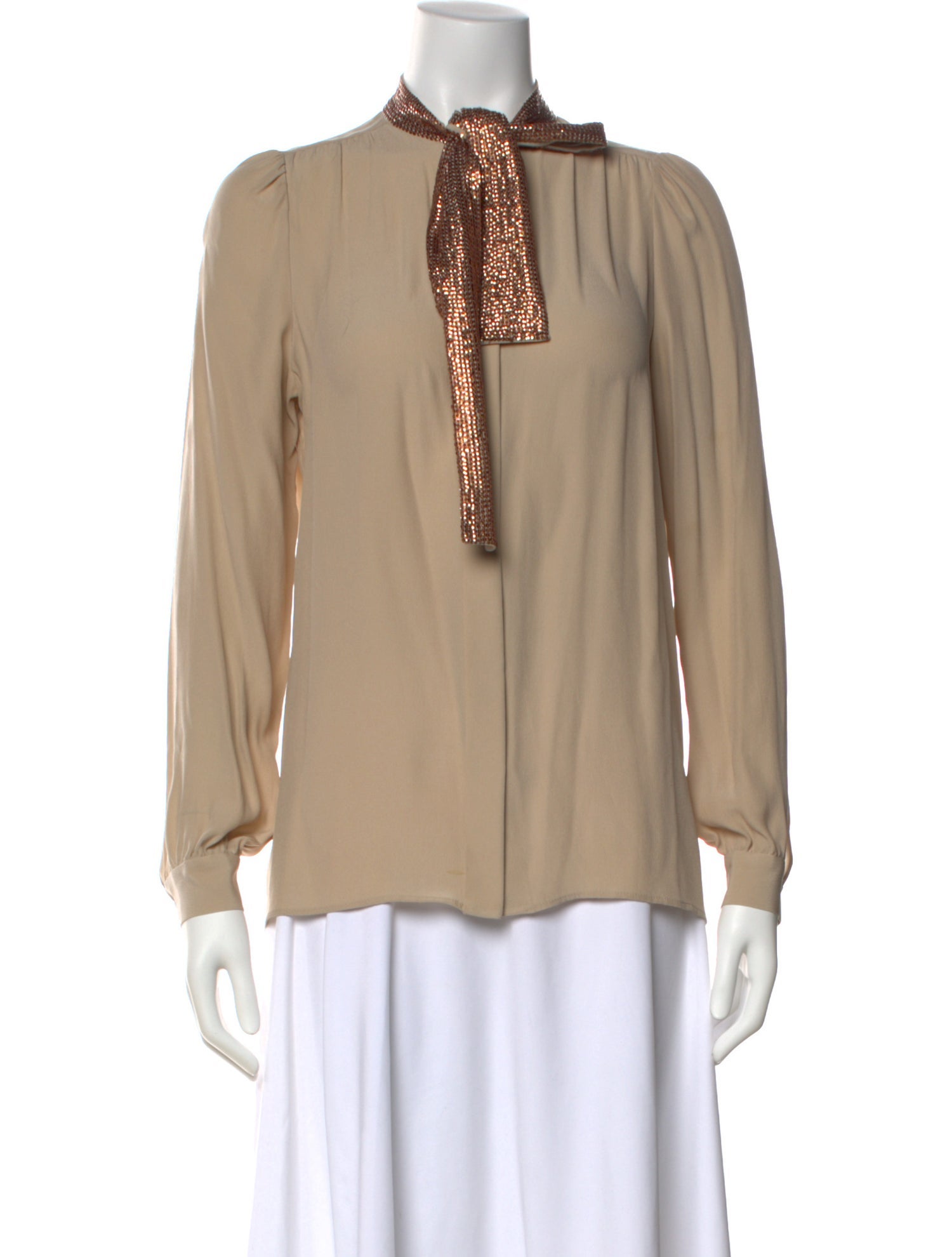 Chloé Silk Tie Neck Blouse