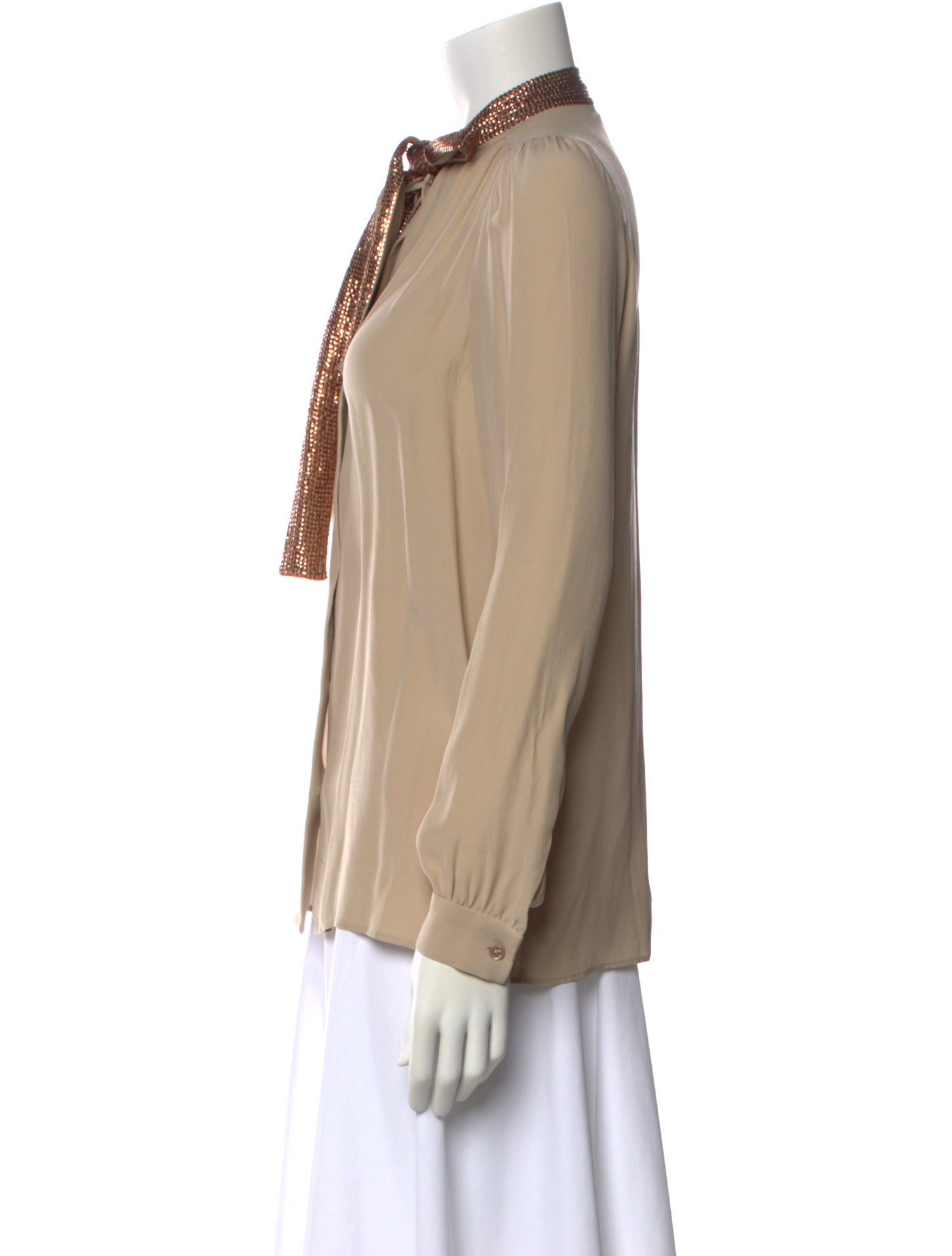 Chloé Silk Tie Neck Blouse