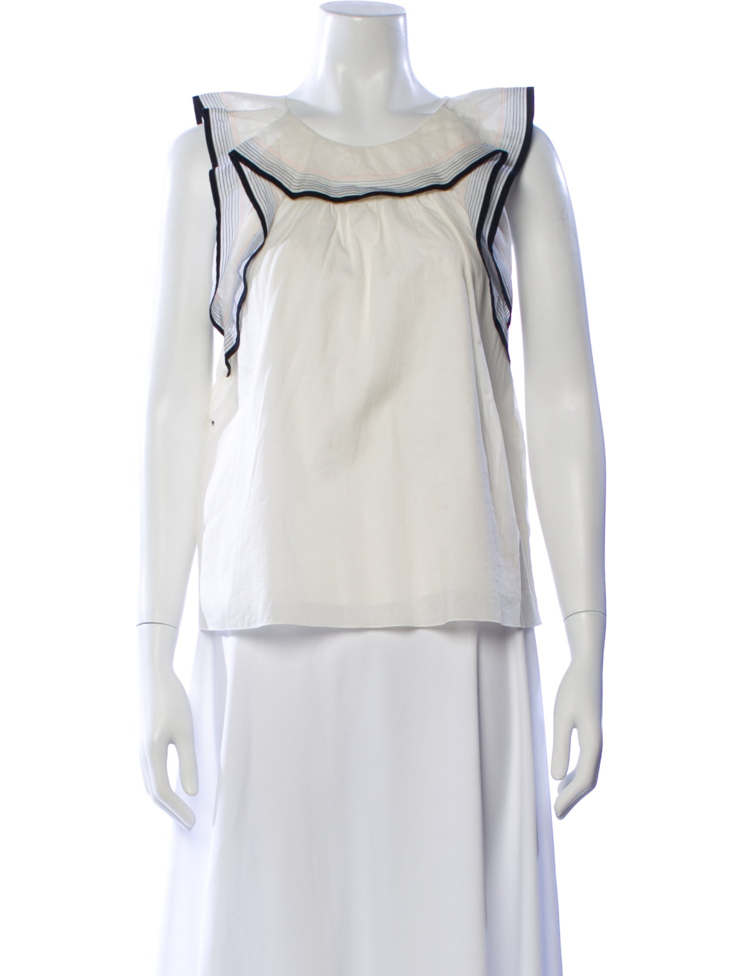 Chloé Striped Crew Neck Top