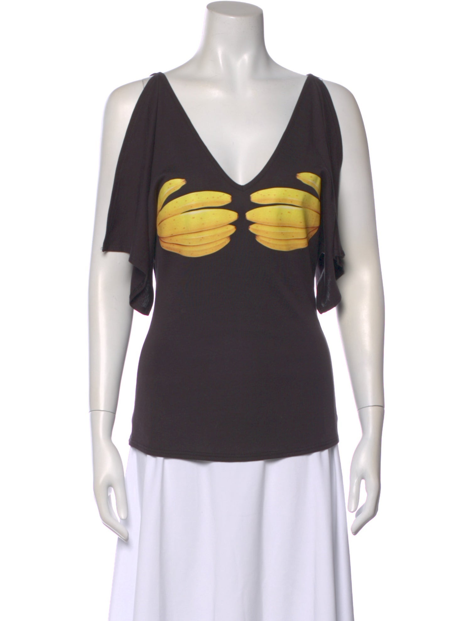 Chloé Graphic Print V-Neck Top