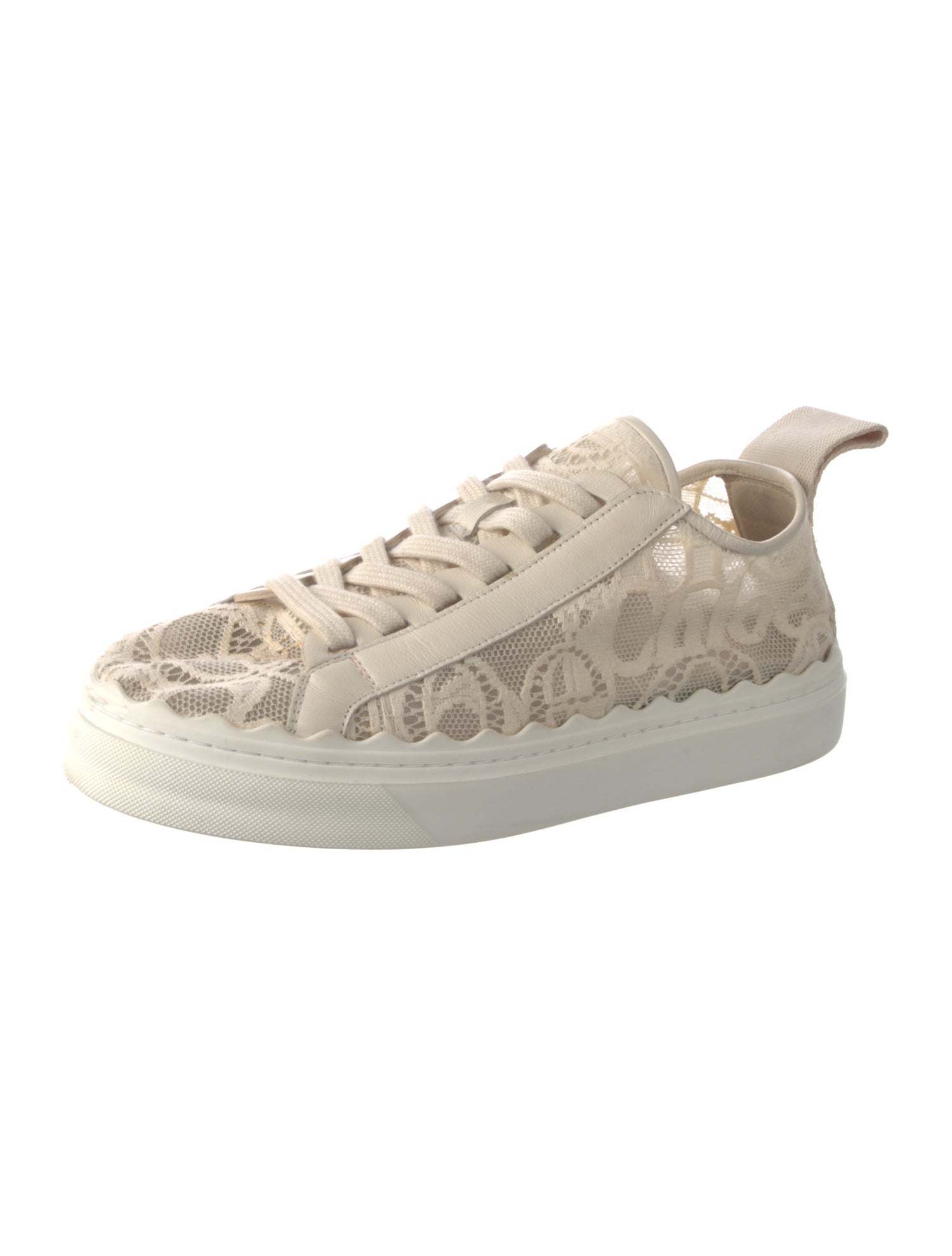 Chloé Lace Lace Pattern Sneakers