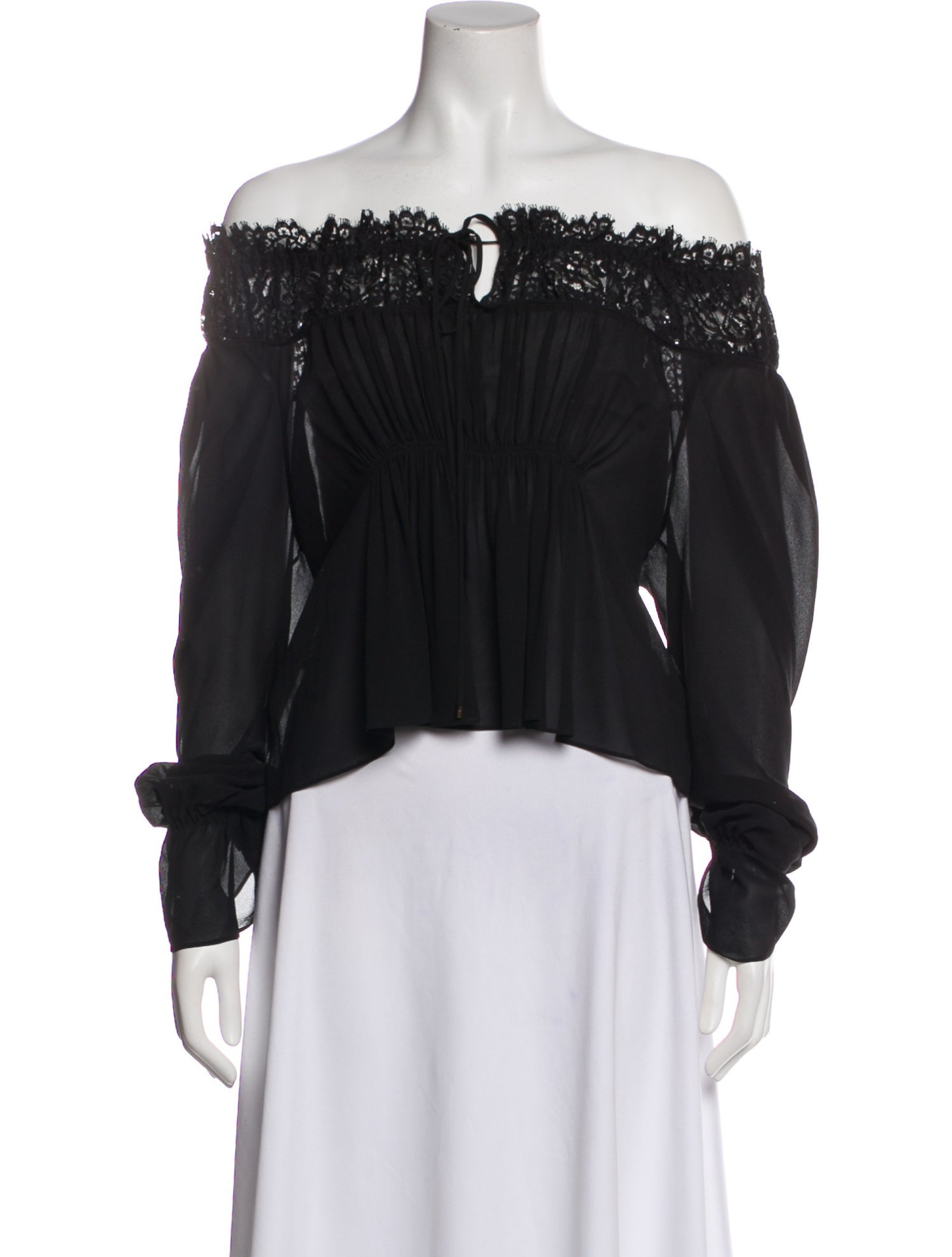 Chloé Silk Lace Pattern Blouse