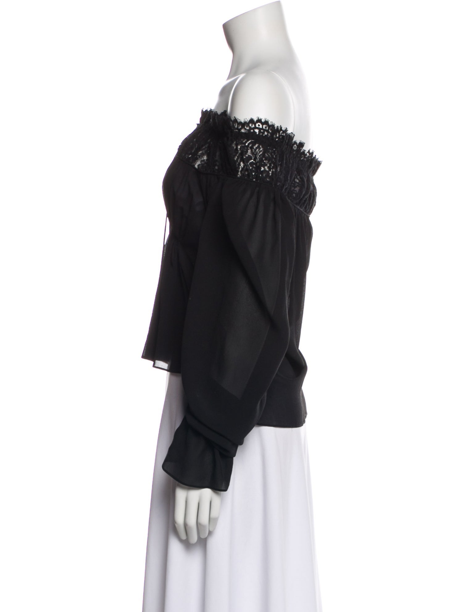 Chloé Silk Lace Pattern Blouse