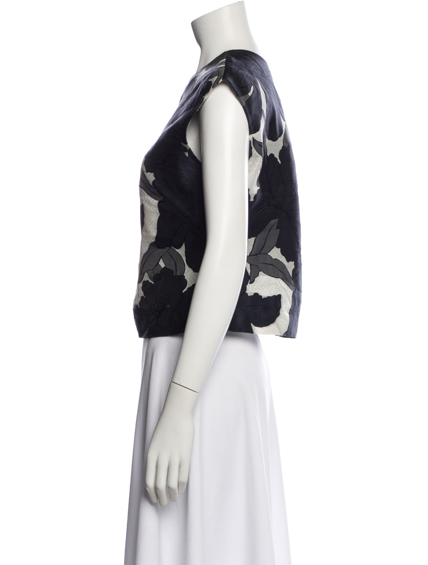 Chloé Floral Print Crew Neck Top