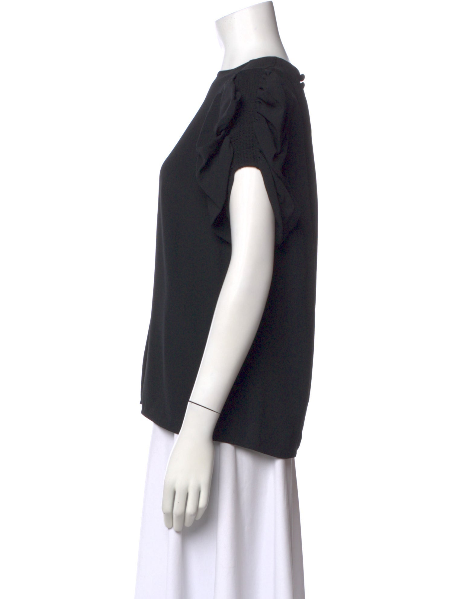 Chloé Crew Neck Short Sleeve Blouse