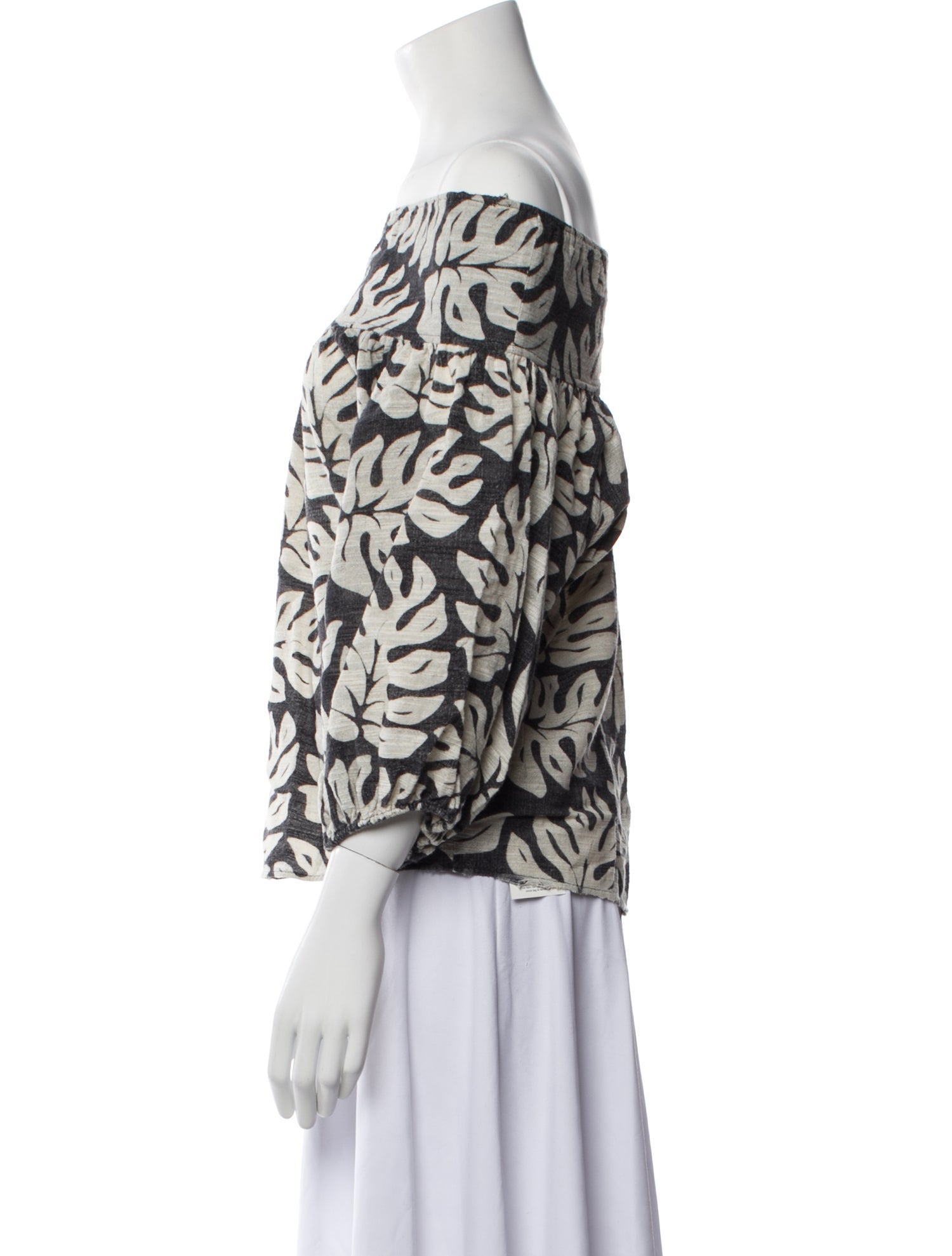 Chloé Printed Off-The-Shoulder Blouse